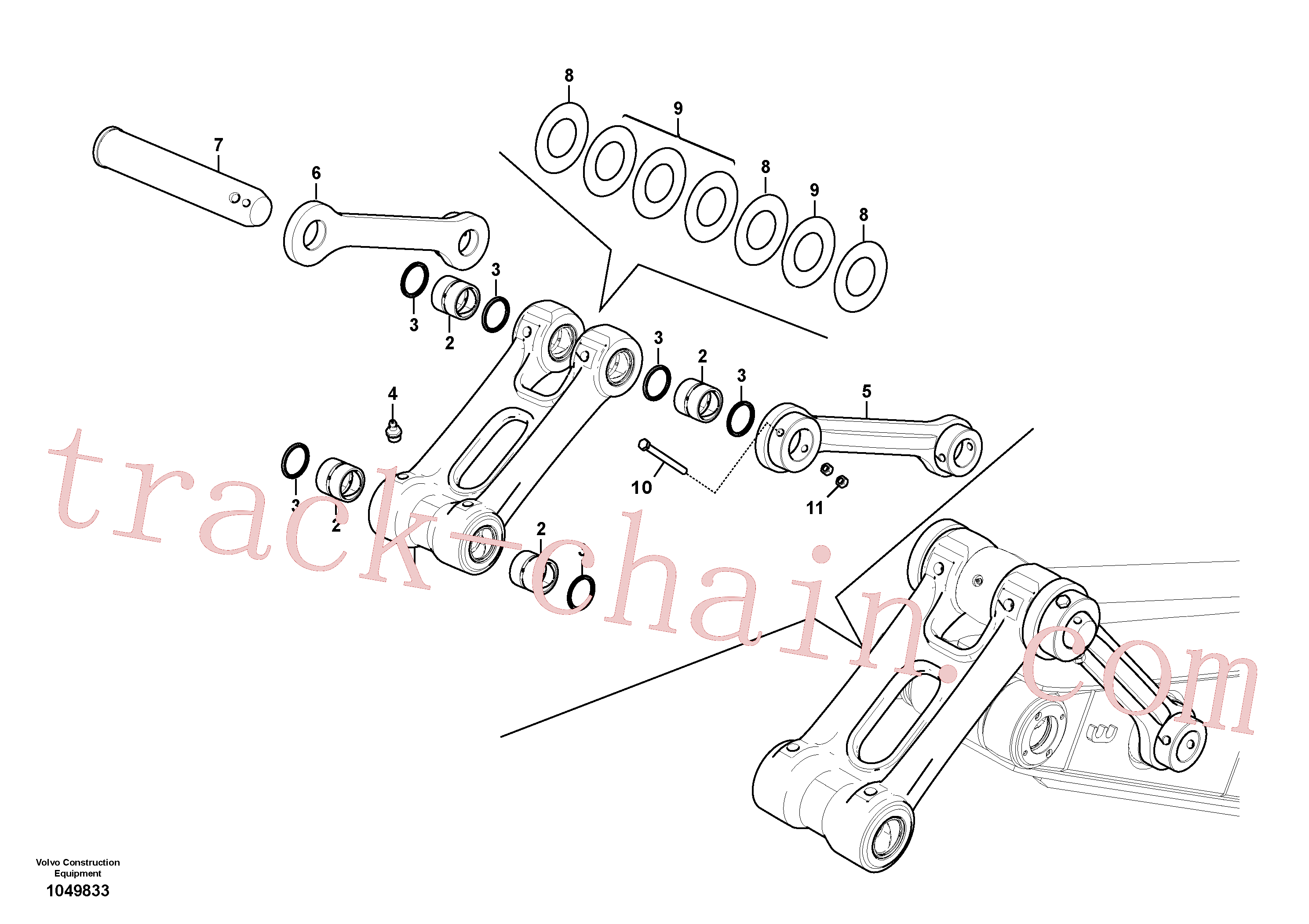 VOE14540003 for Volvo Links to connecting rod(1049833 assembly)