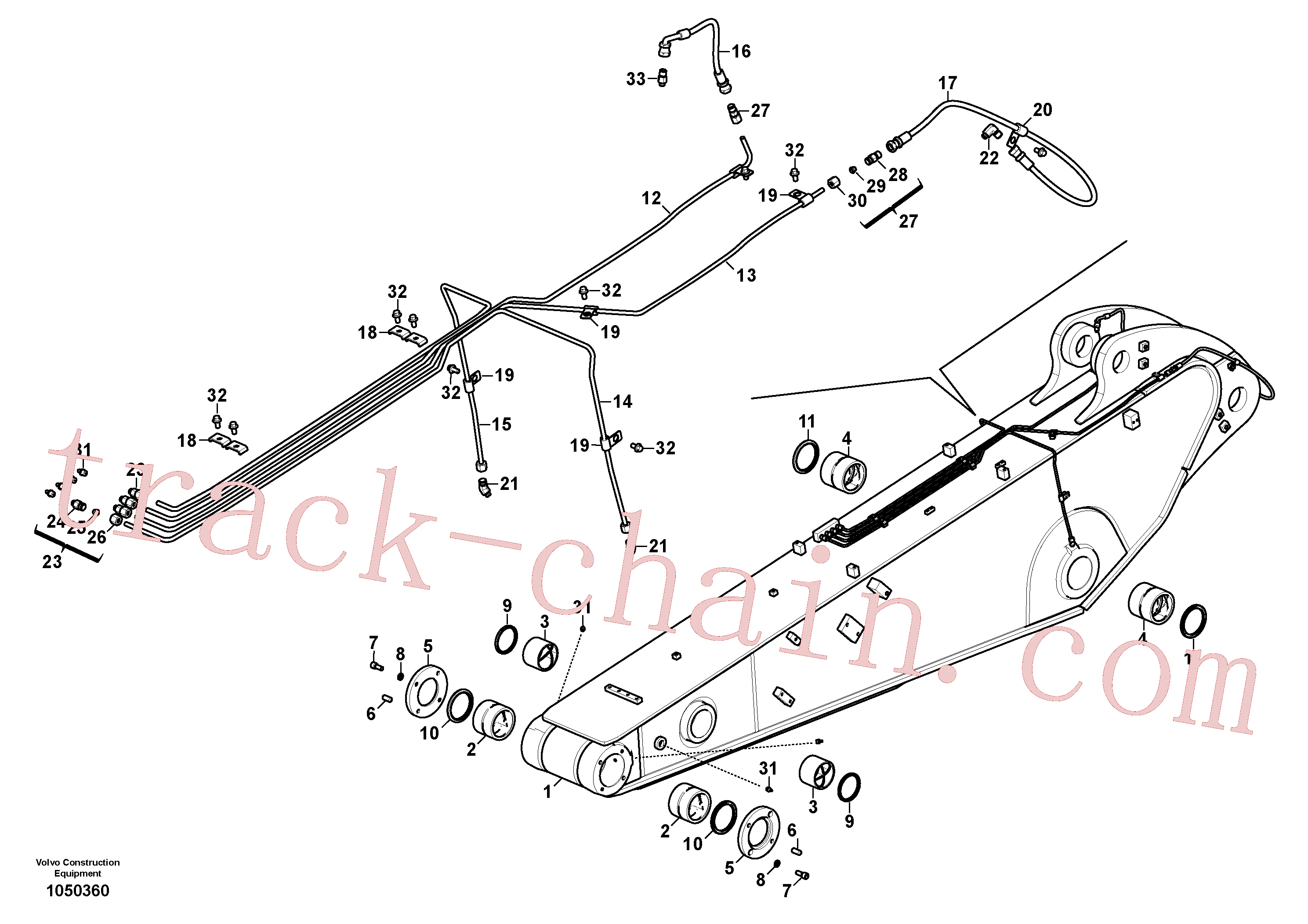 VOE14688748 Pipe for Volvo Excavator Parts