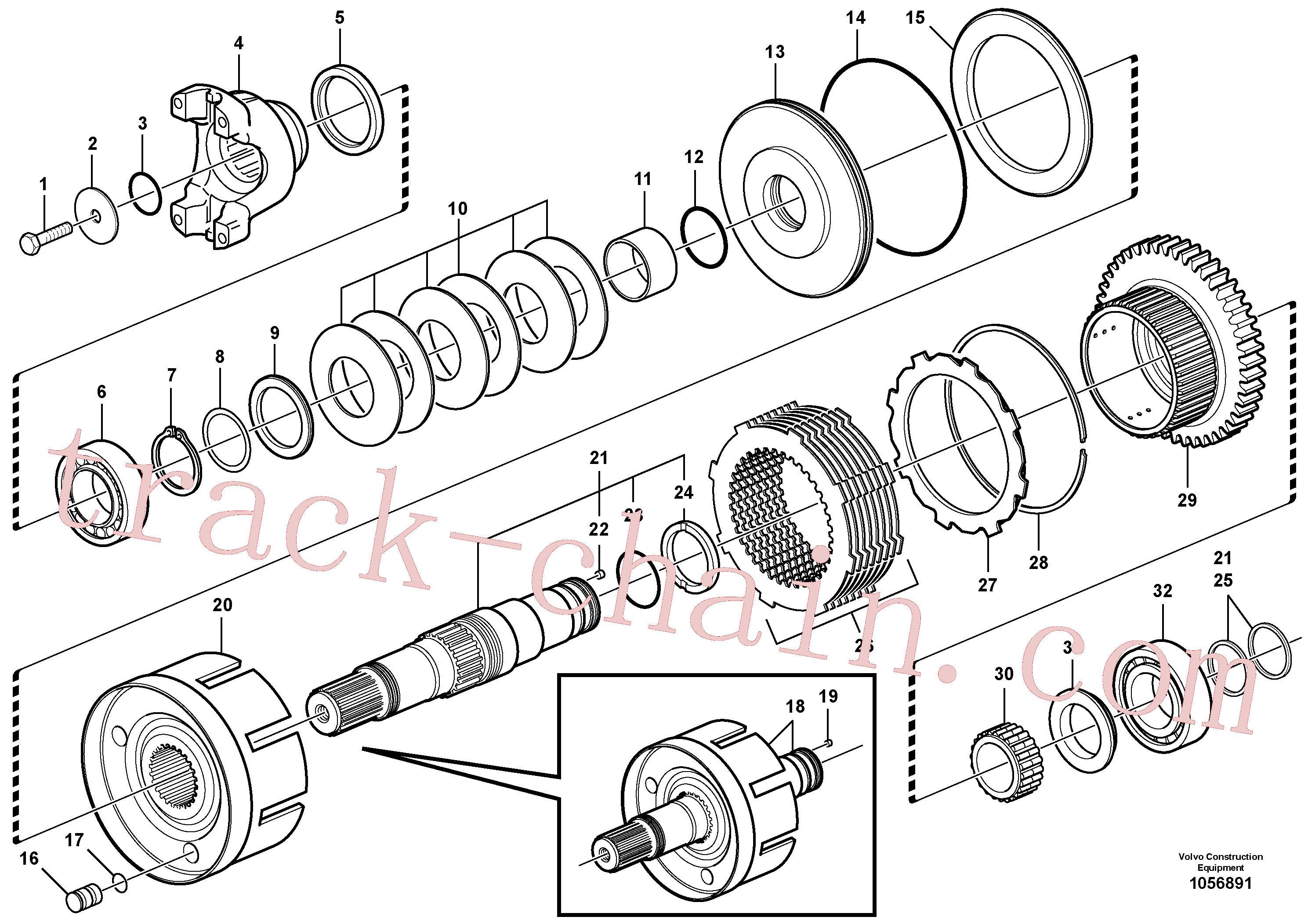 VOE11709133 for Volvo Hydraulic clutch, 4wd(1056891 assembly)