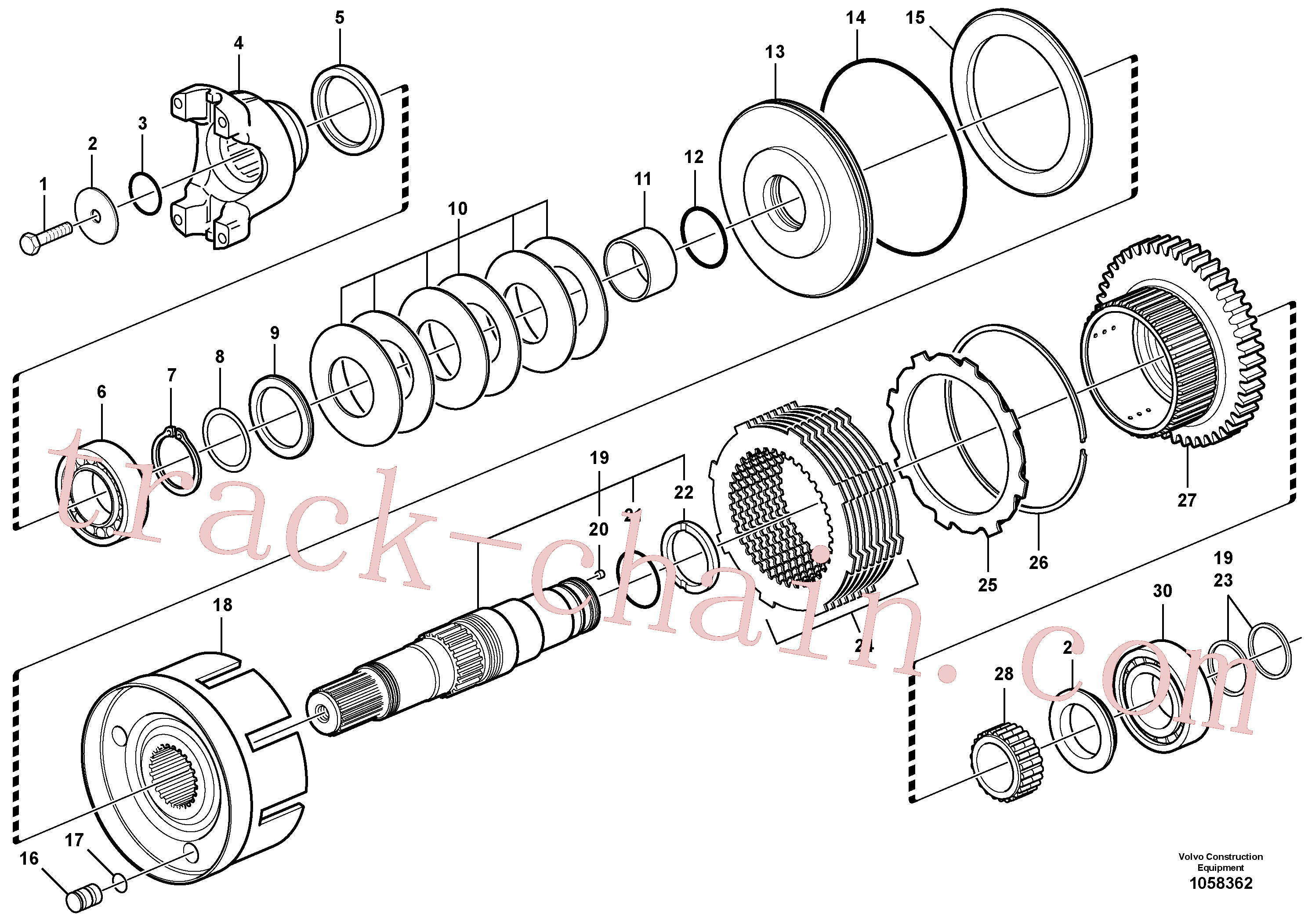 VOE11709133 for Volvo Hydraulic clutch, 4wd(1058362 assembly)