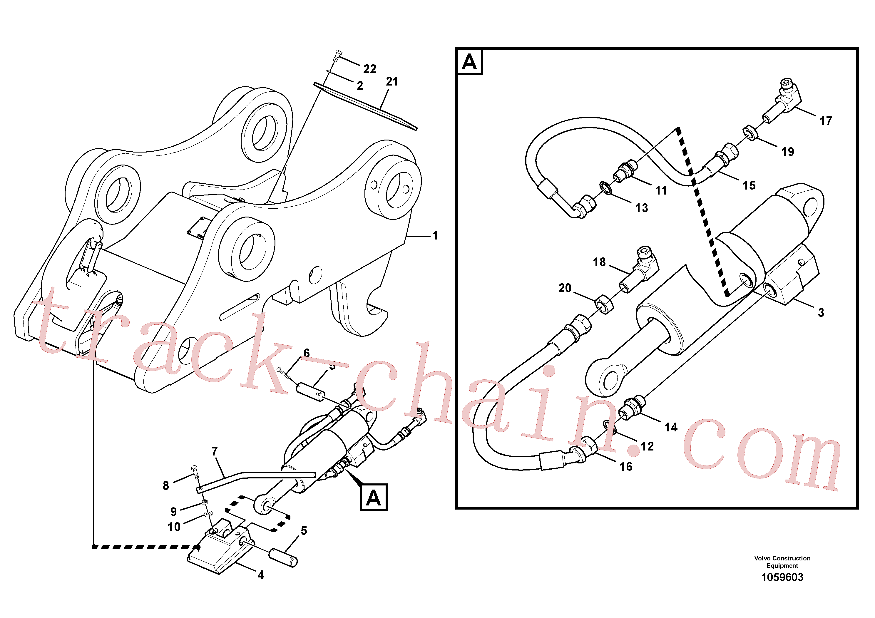 VOE14568436 for Volvo Attachment bracket, quickfit(1059603 assembly)