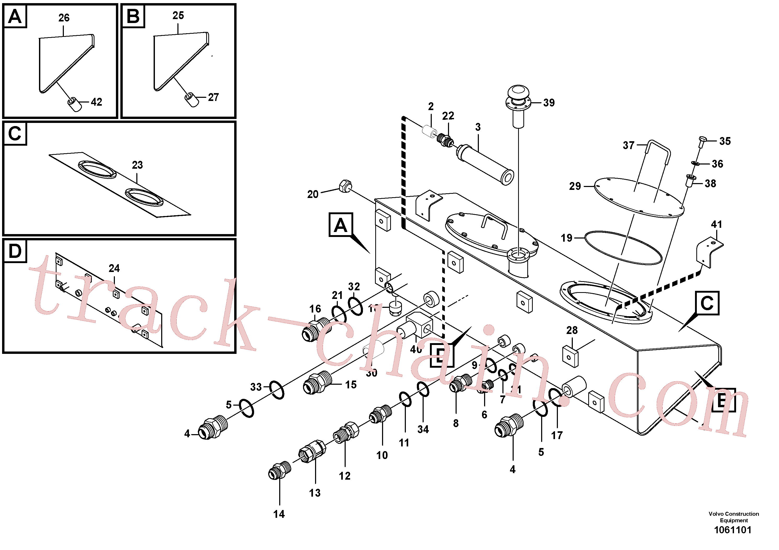 China Made RM70122742 Block parts for Volvo Excavator