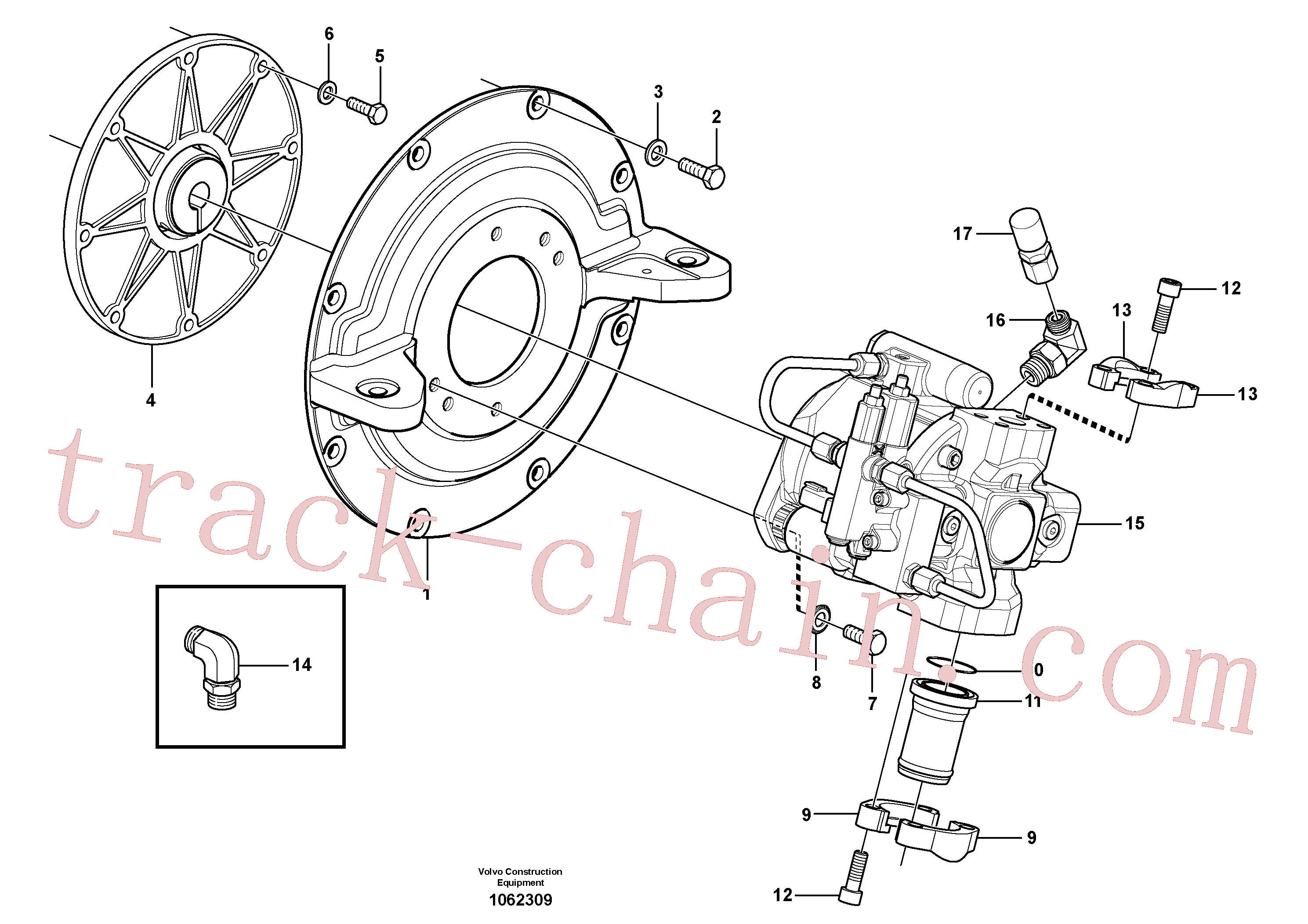 VOE15619734 Bearing shield for Volvo Excavator Parts