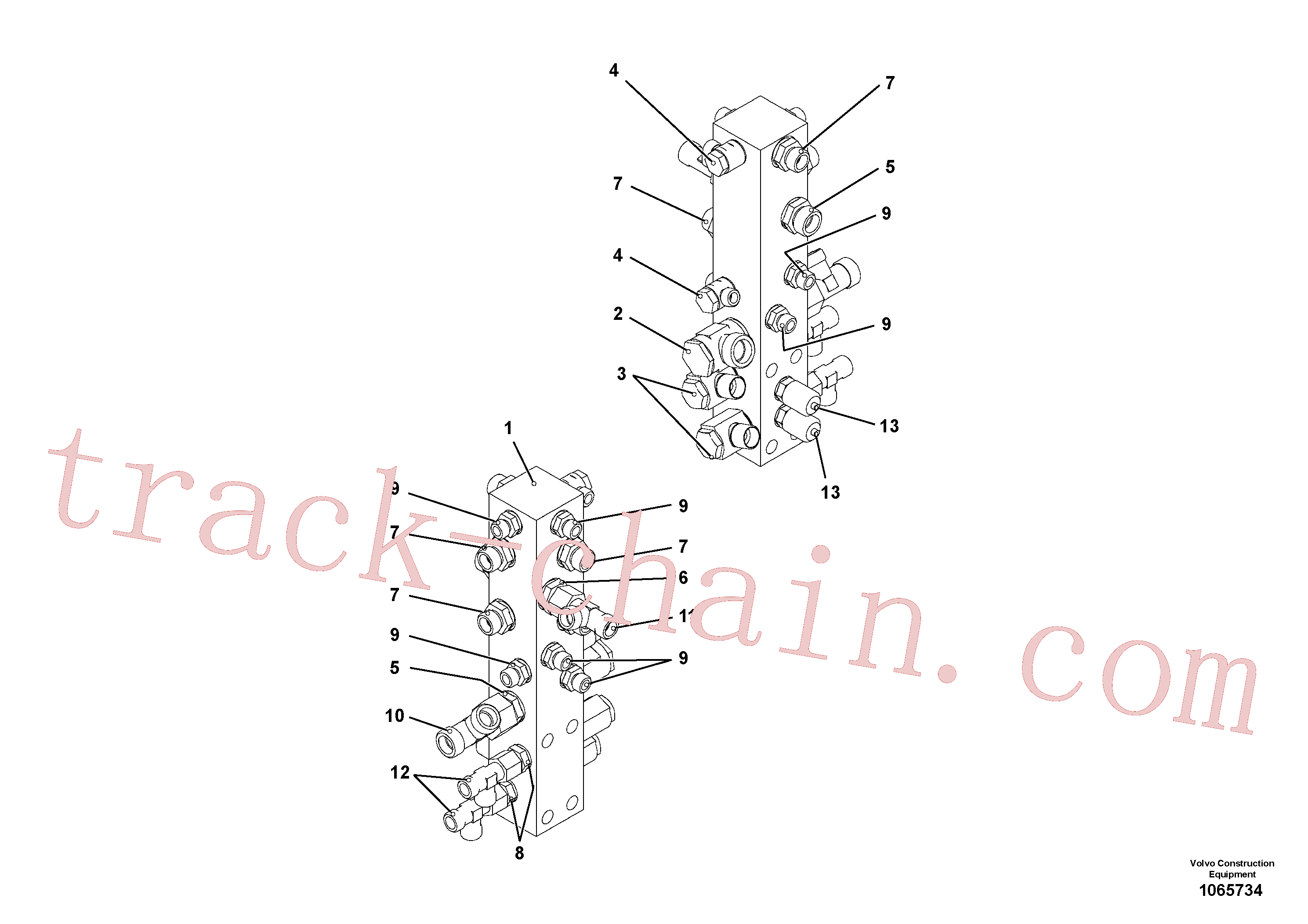 RM54487806 for Volvo Connection block on basic screed(1065734 assembly)