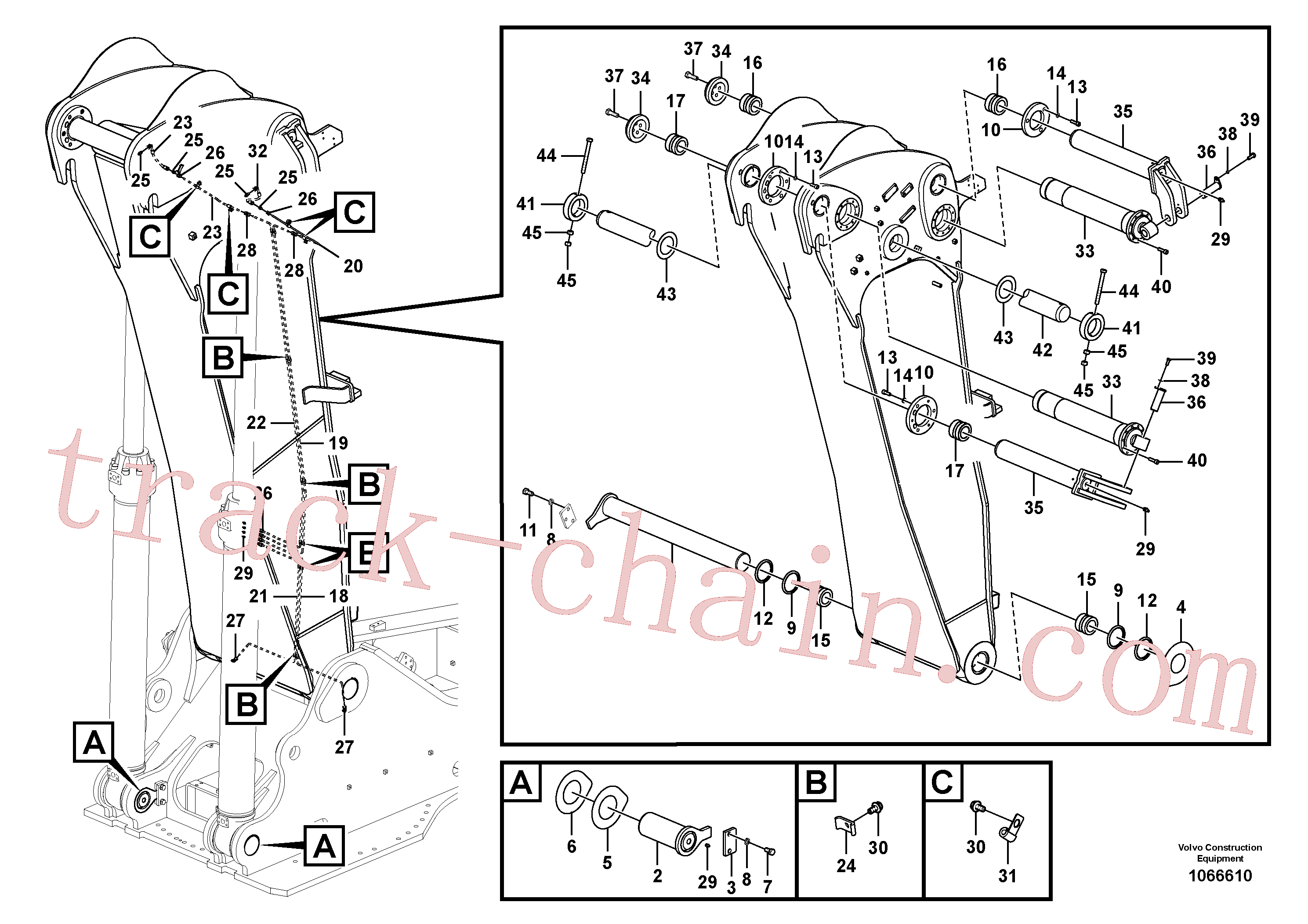 VOE14512349 Boss for Volvo Excavator Parts