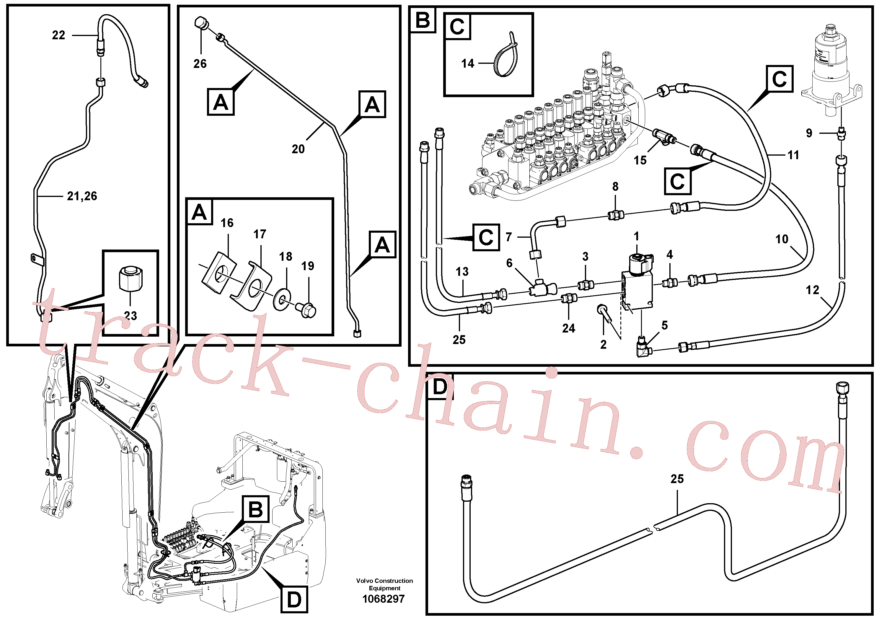 VOE15667486 for Volvo Hyd. circuit (quickfit/double-acting)(1068297 assembly)