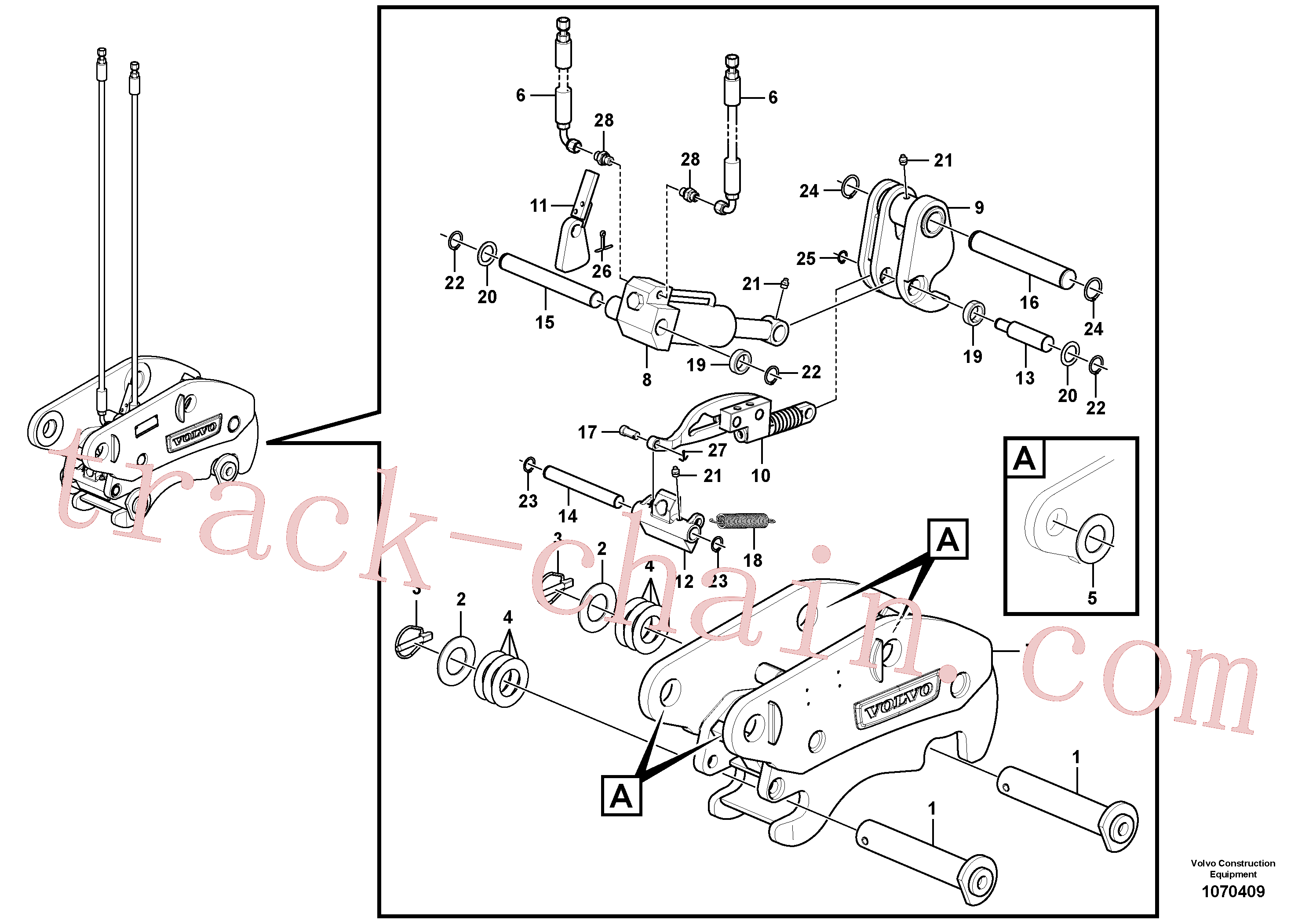 VOE914459 for Volvo Hydraulic attachment bracket(1070409 assembly)