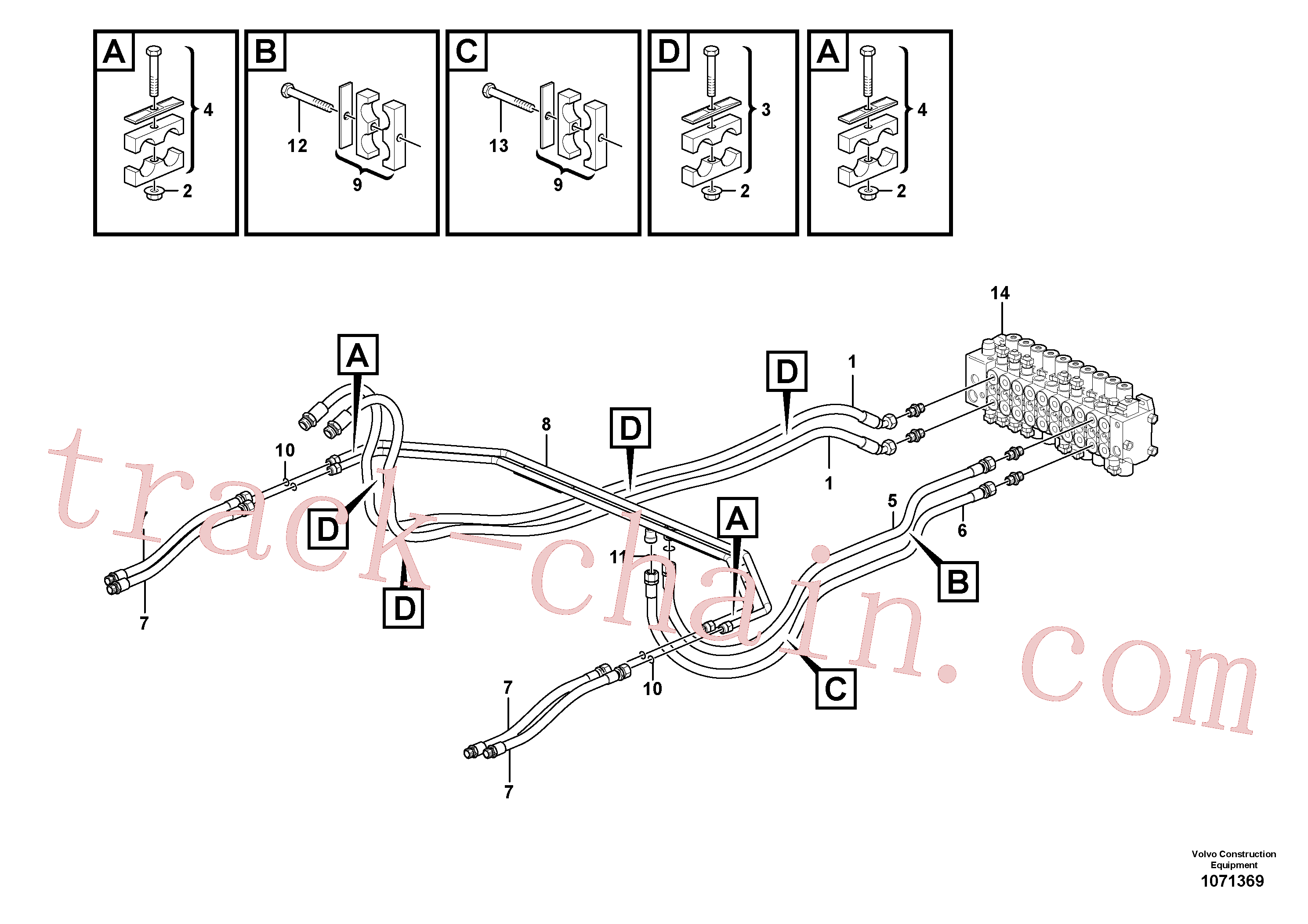 VOE13948217 for Volvo Hydraulics loader (lift & tilt)(1071369 assembly)