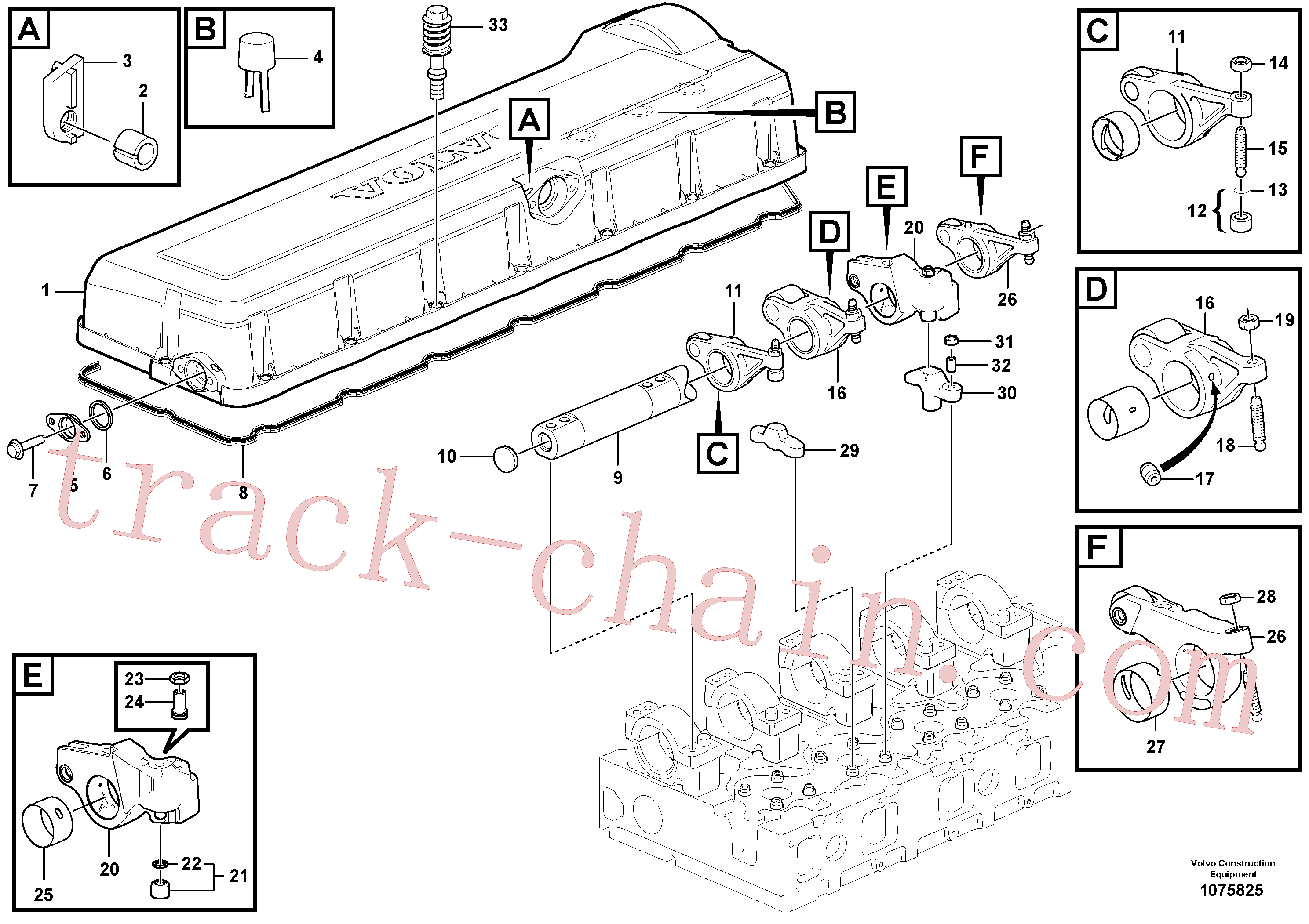 VOE14012256 for Volvo Valve mechanism(1075825 assembly)