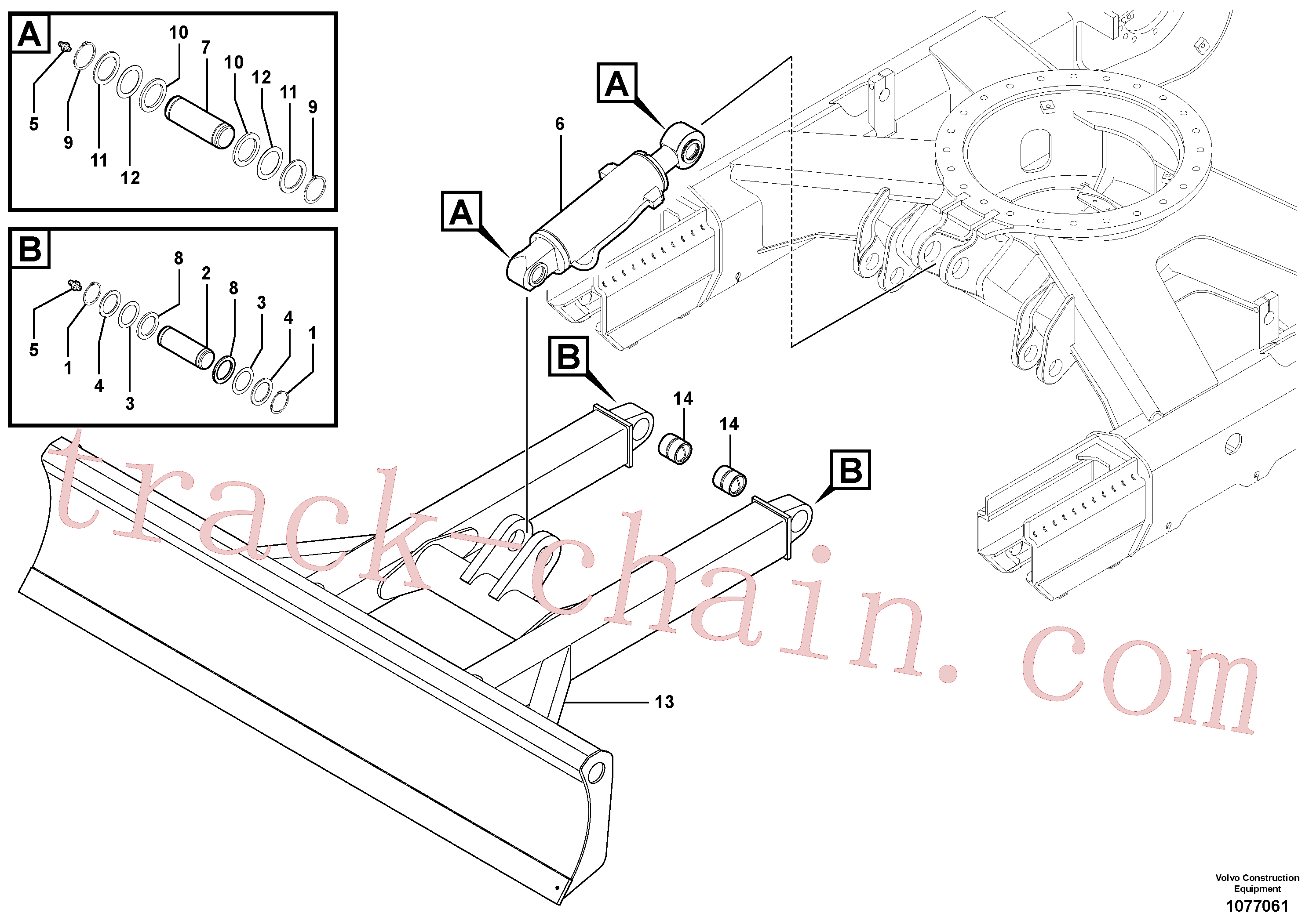 VOE11802091 for Volvo Dozer blade(1077061 assembly)