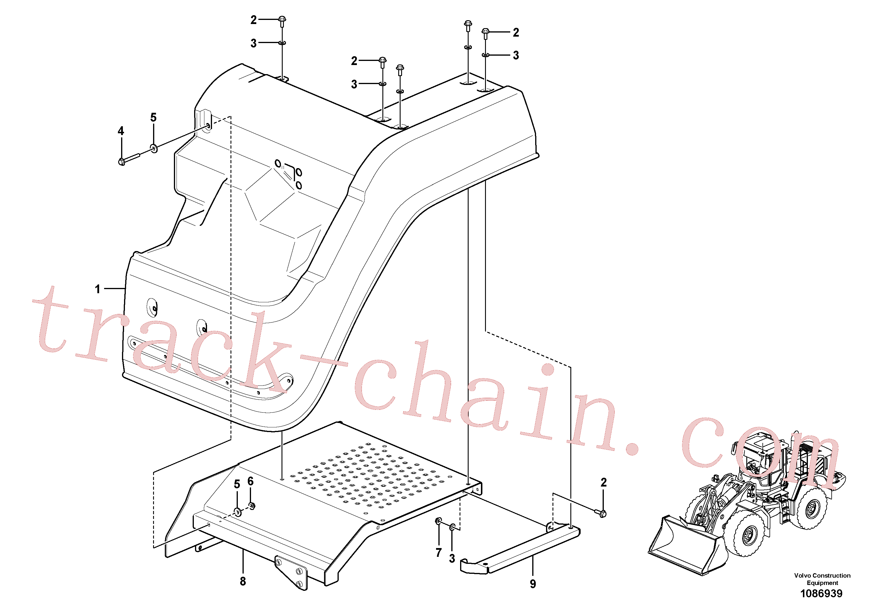 VOE60113102 Flange screw for Volvo Excavator spare