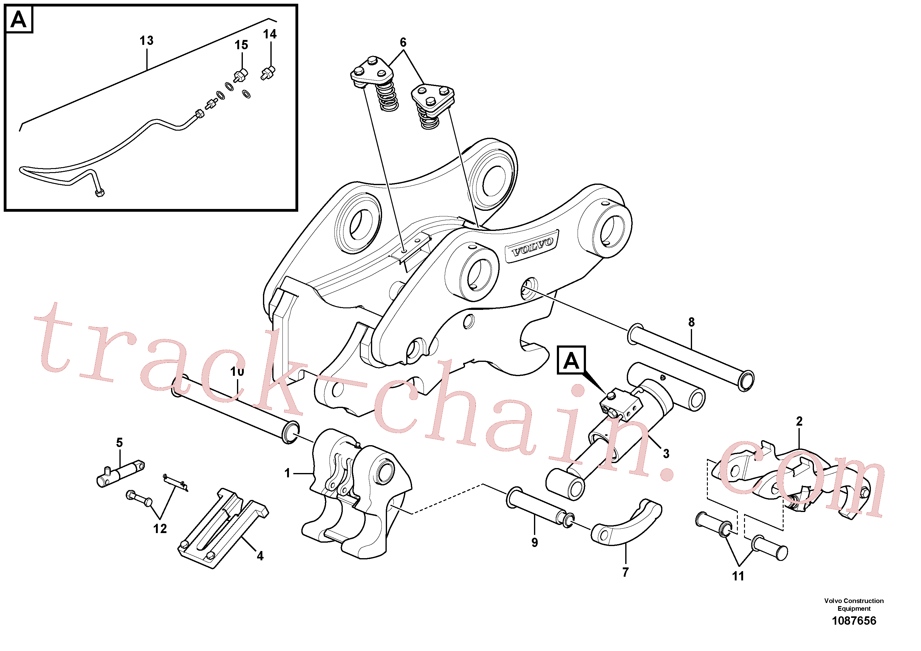 VOE14687270 for Volvo Attachment bracket, quickfit(1087656 assembly)