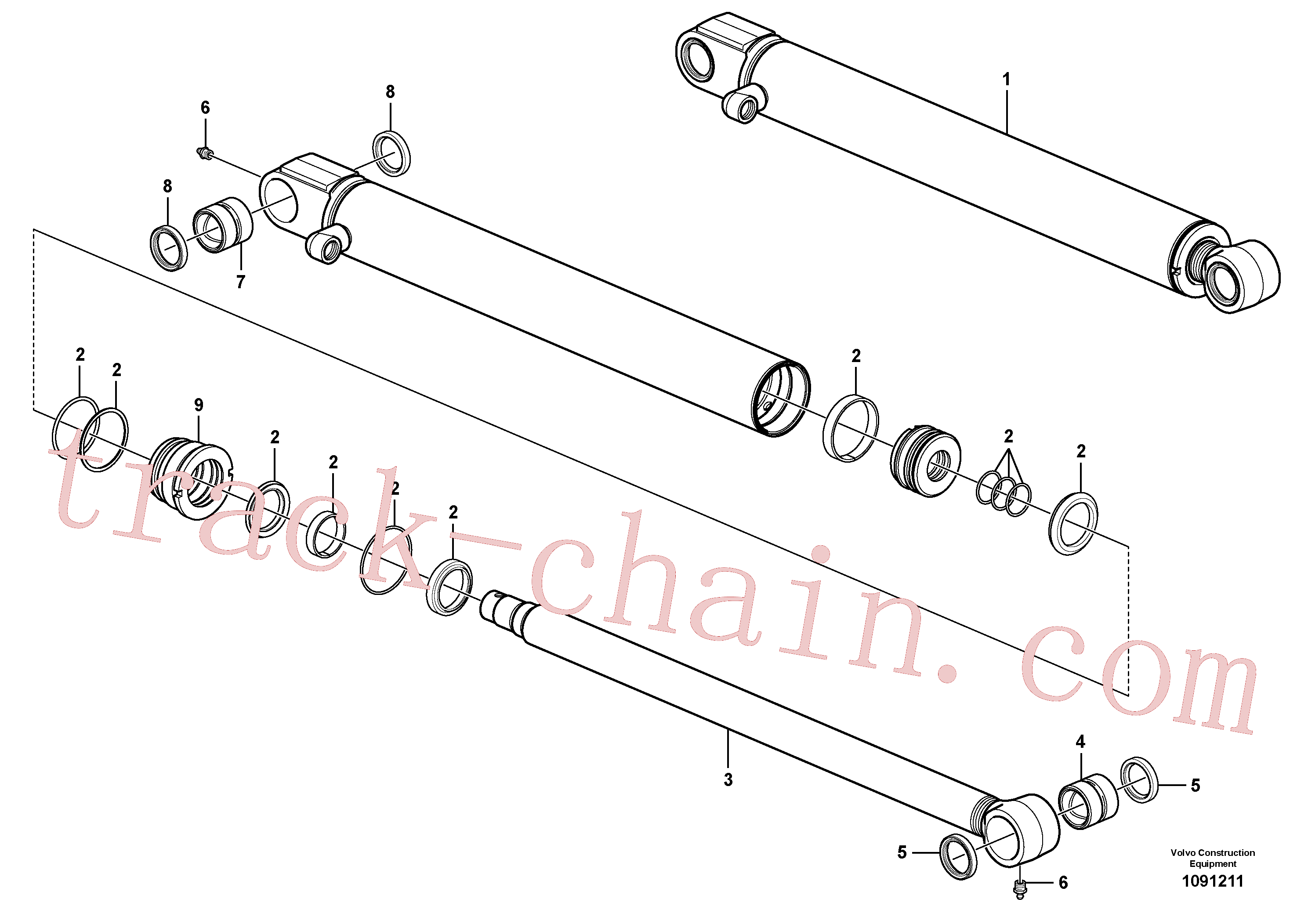 VOE15174587 Hydraulic cylinder for Volvo Excavator spare