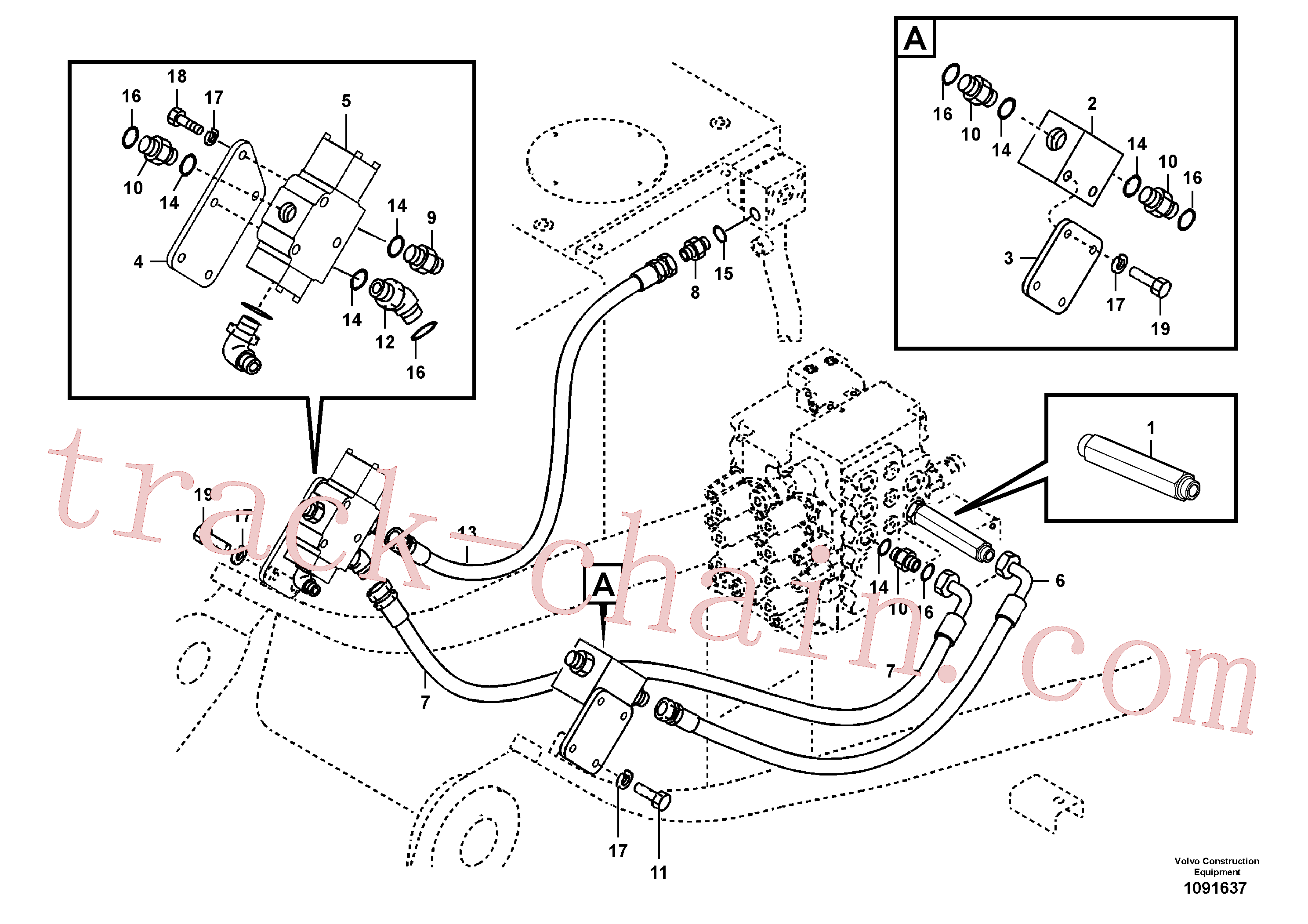 VOE14509915 for Volvo Working hydraulic, hammer and shear for upper(1091637 assembly)