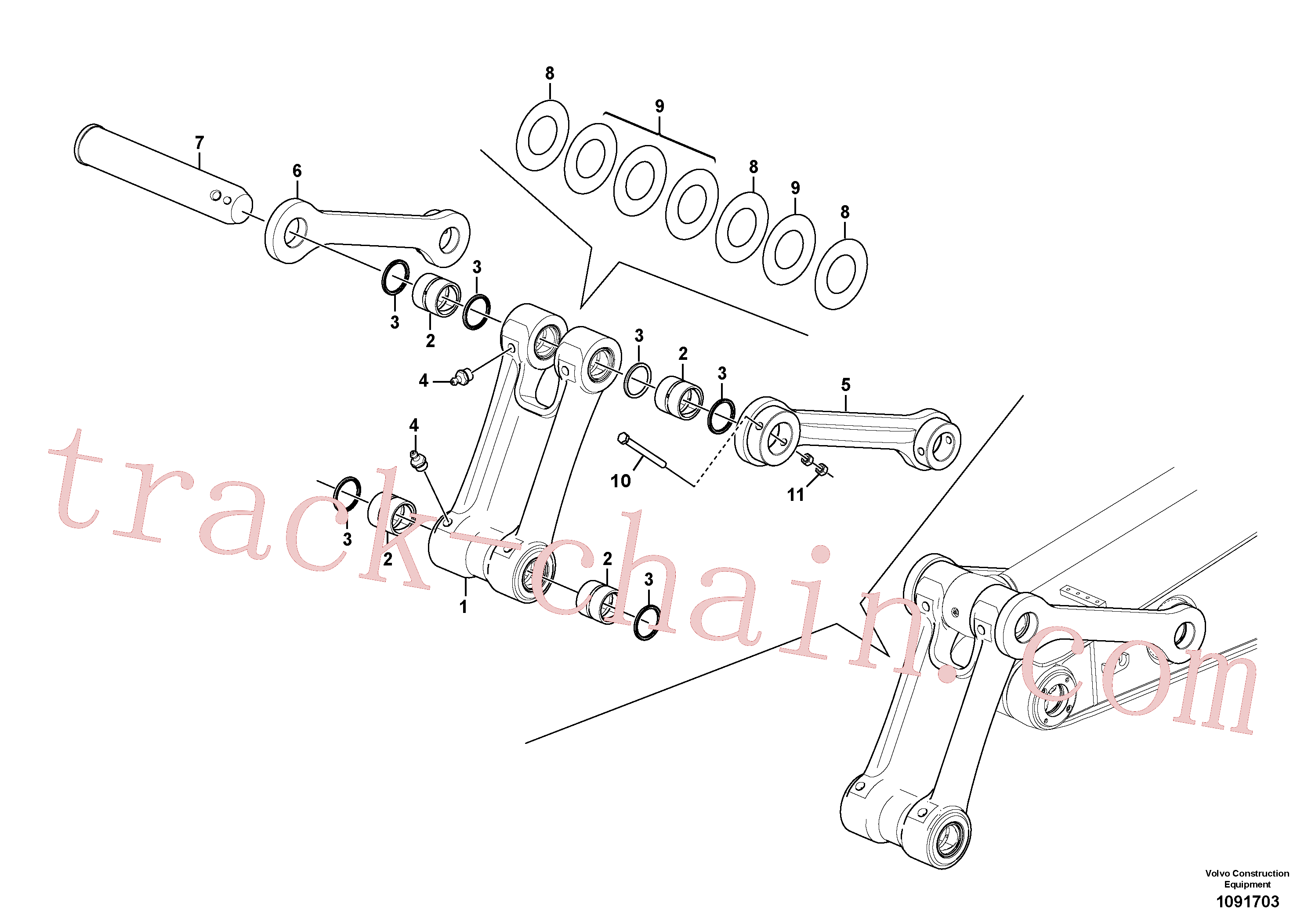 VOE14540003 for Volvo Links to connecting rod(1091703 assembly)