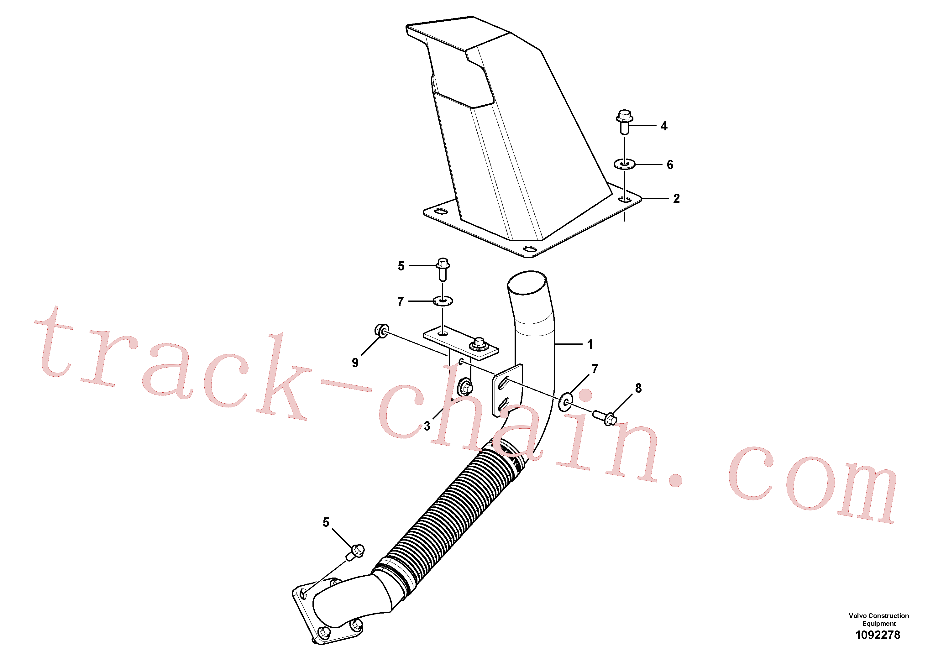 VOE60112196 for Volvo Exhaust system(1092278 assembly)