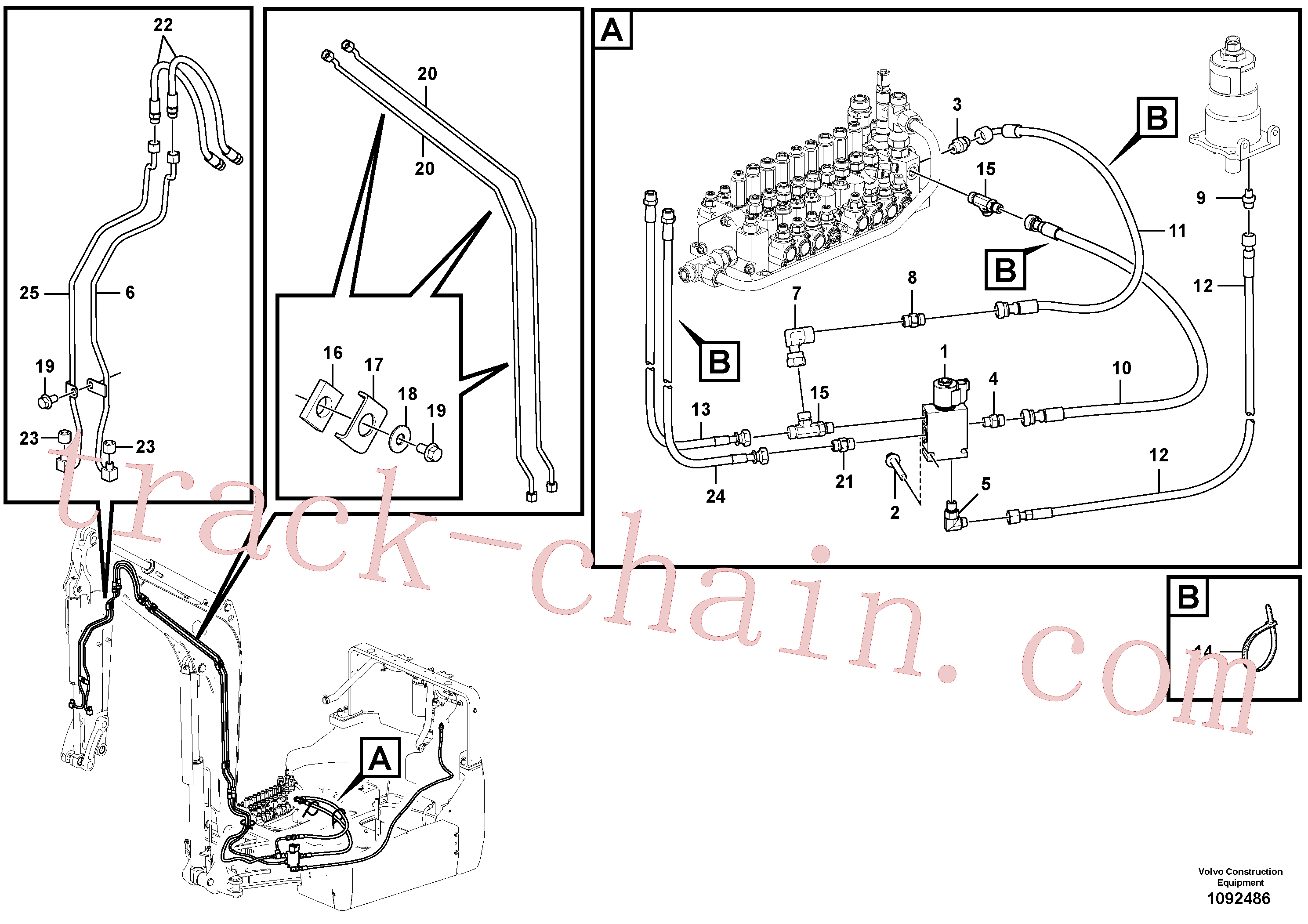 VOE15667486 for Volvo Hyd. circuit (quickfit/double-acting)(1092486 assembly)