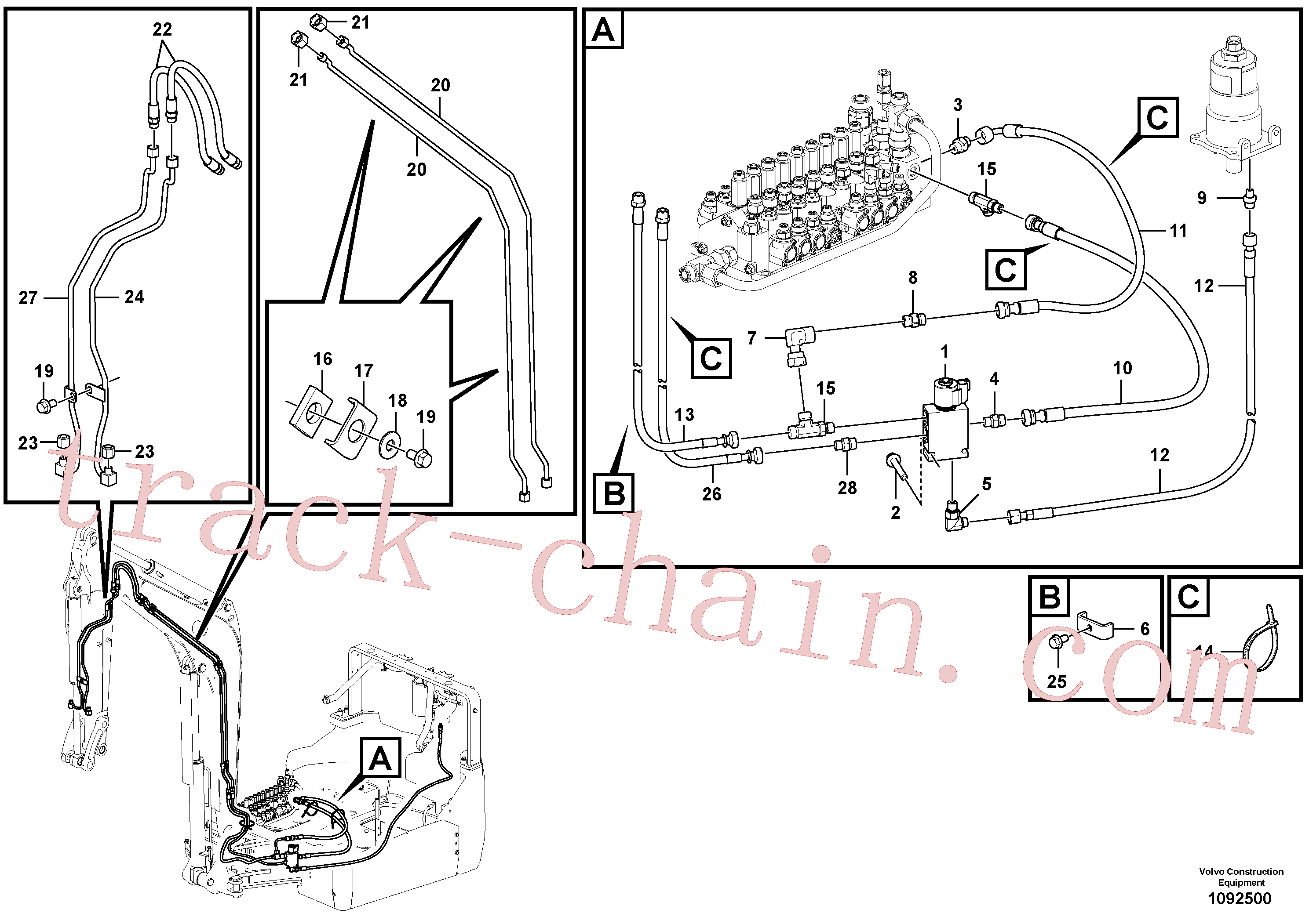 VOE15667486 for Volvo Hyd. circuit (quickfit/double-acting)(1092500 assembly)