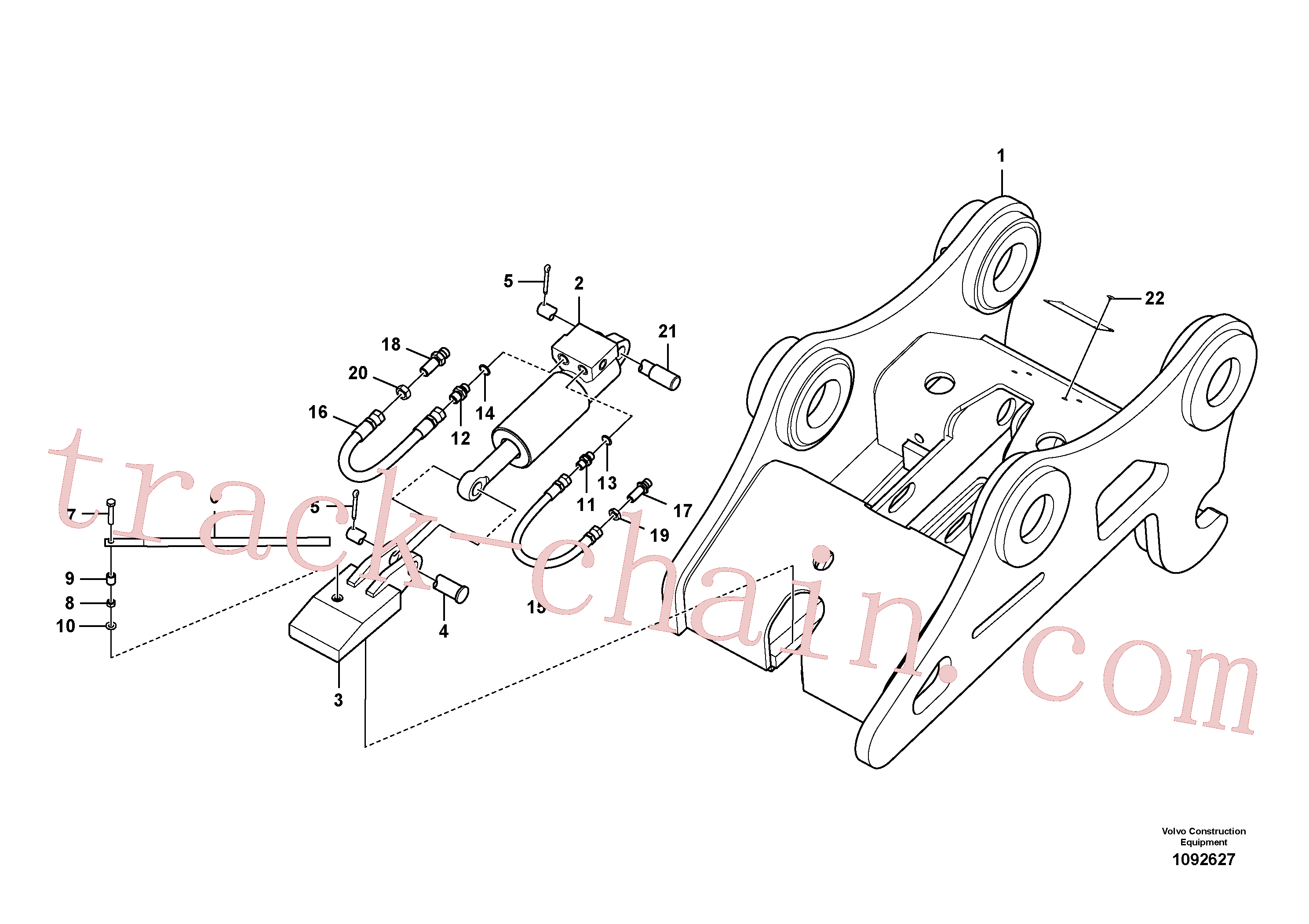 VOE14705993 for Volvo Attachment bracket, quickfit(1092627 assembly)