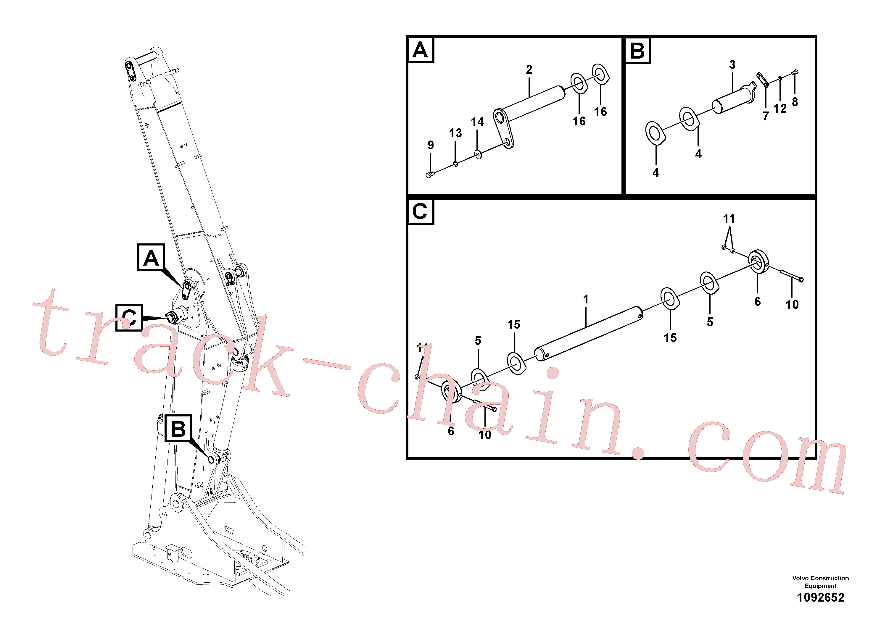 VOE14502194 for Volvo Links to boom, adjustable(1092652 assembly)