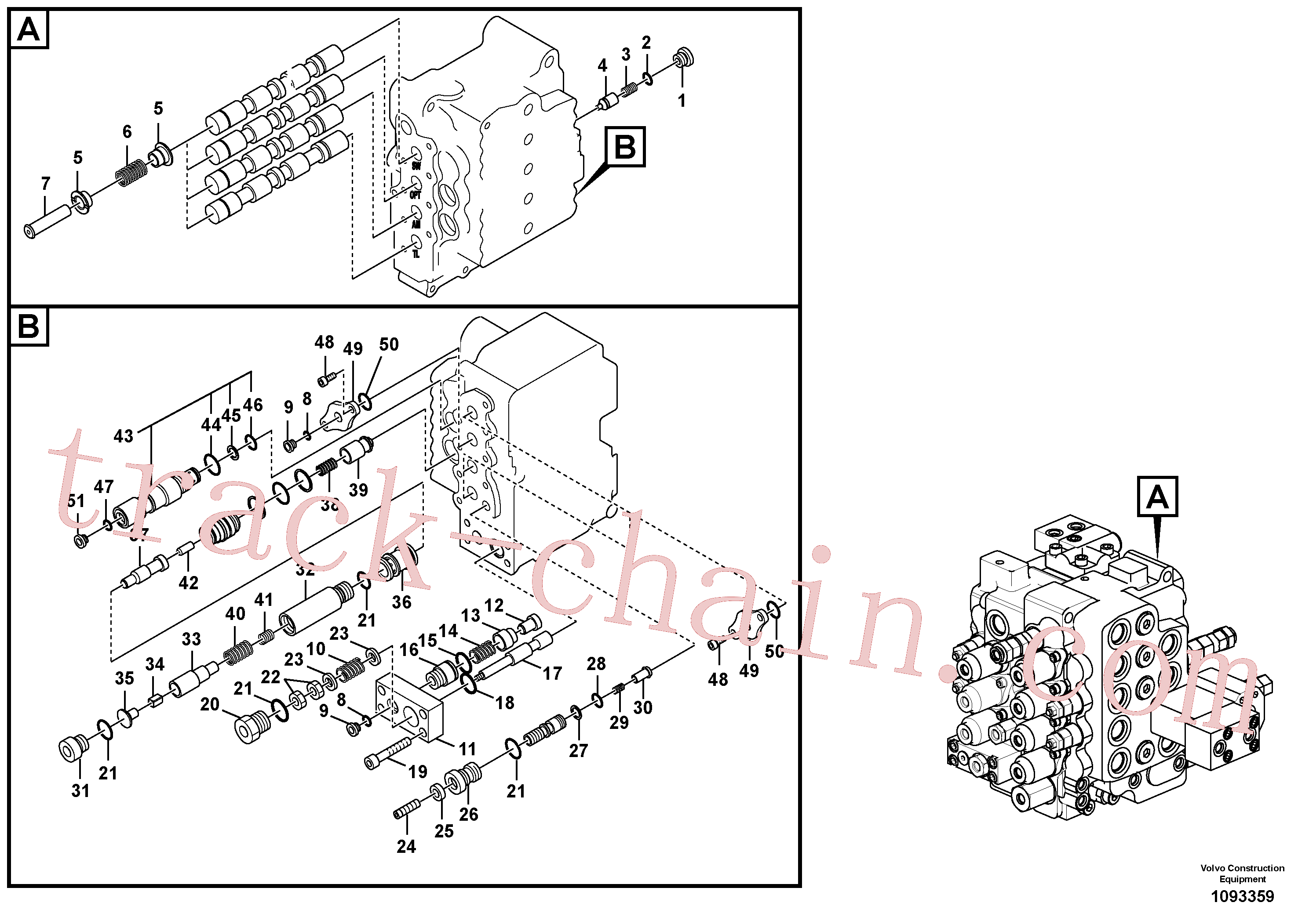 VOE14732744 Non-return valve for Volvo Excavator spare