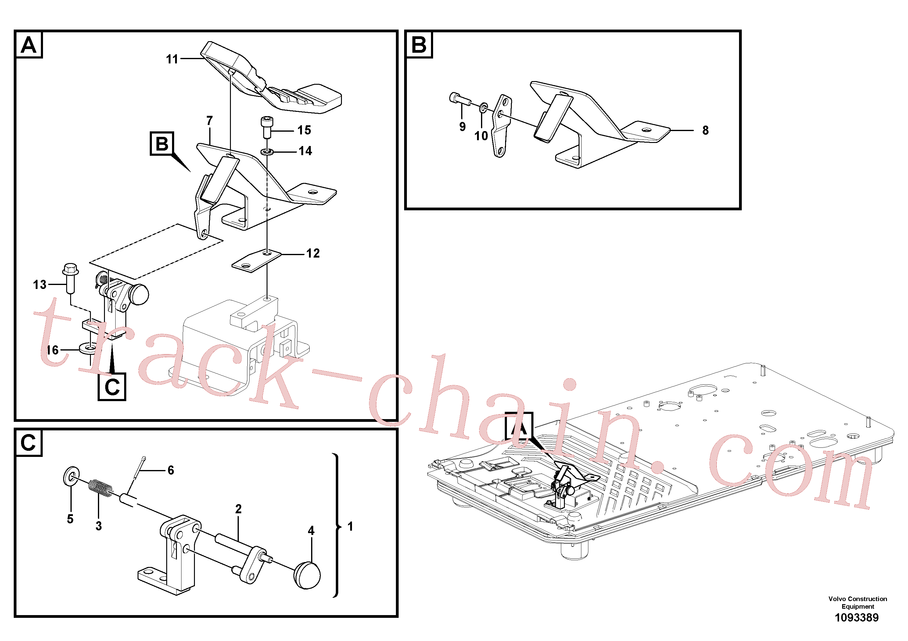 China Made VOE14534437 Bracket parts for Volvo Excavator