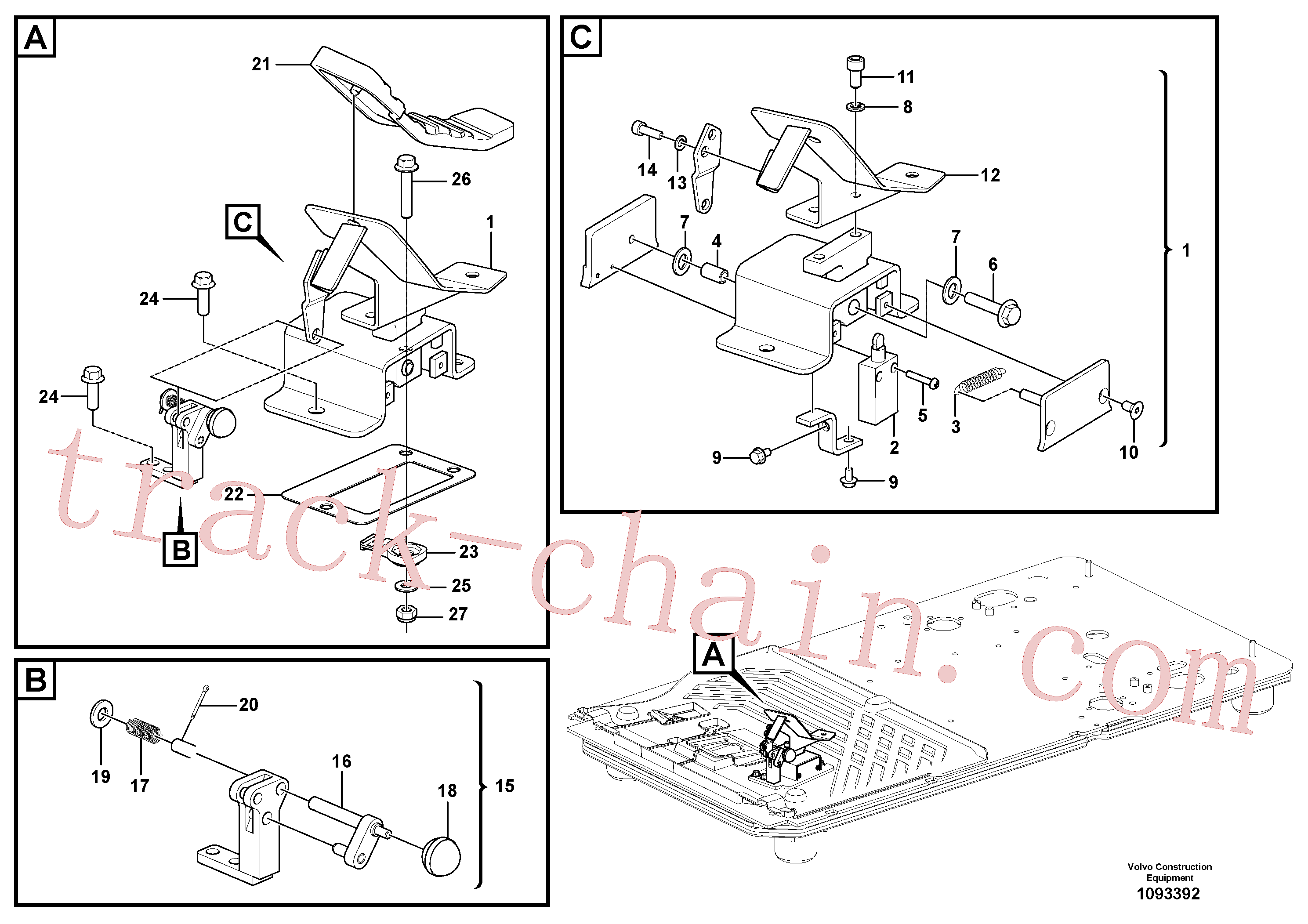 VOE14534437 for Volvo Electric pedal, hammer/shear piping(1093392 assembly)