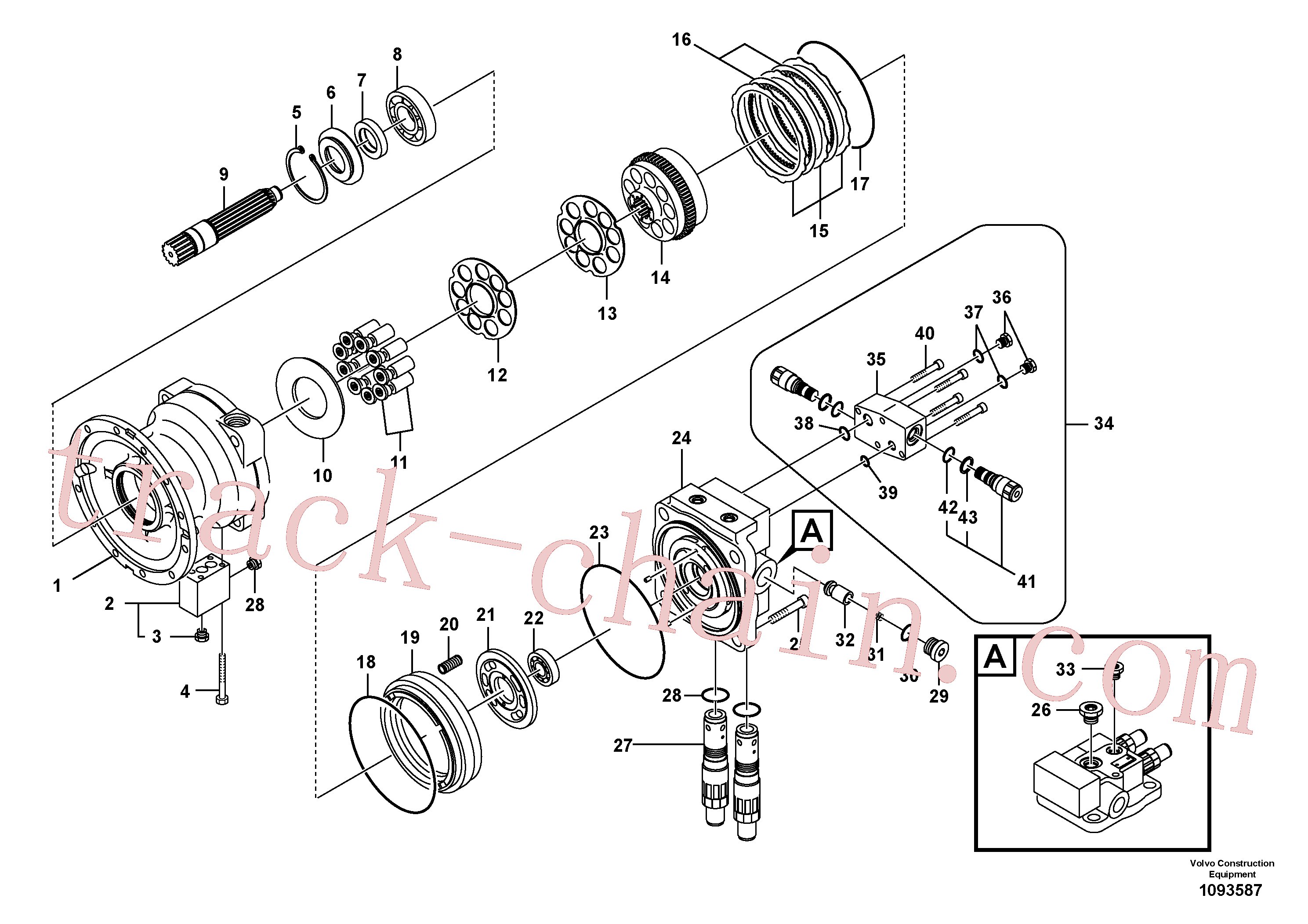 VOE14562615 for Volvo Swing motor(1093587 assembly)