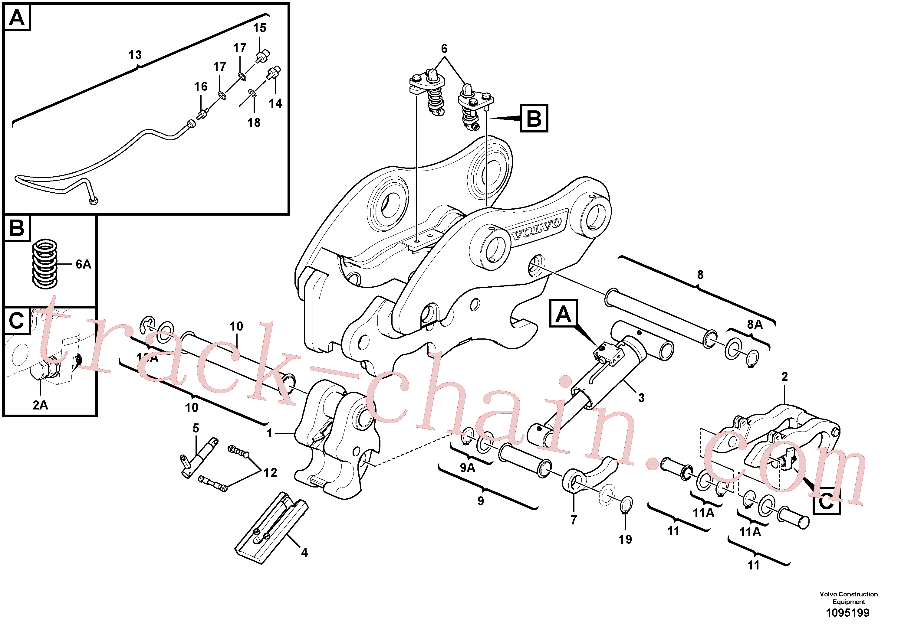 VOE14687270 for Volvo Attachment bracket, quickfit(1095199 assembly)