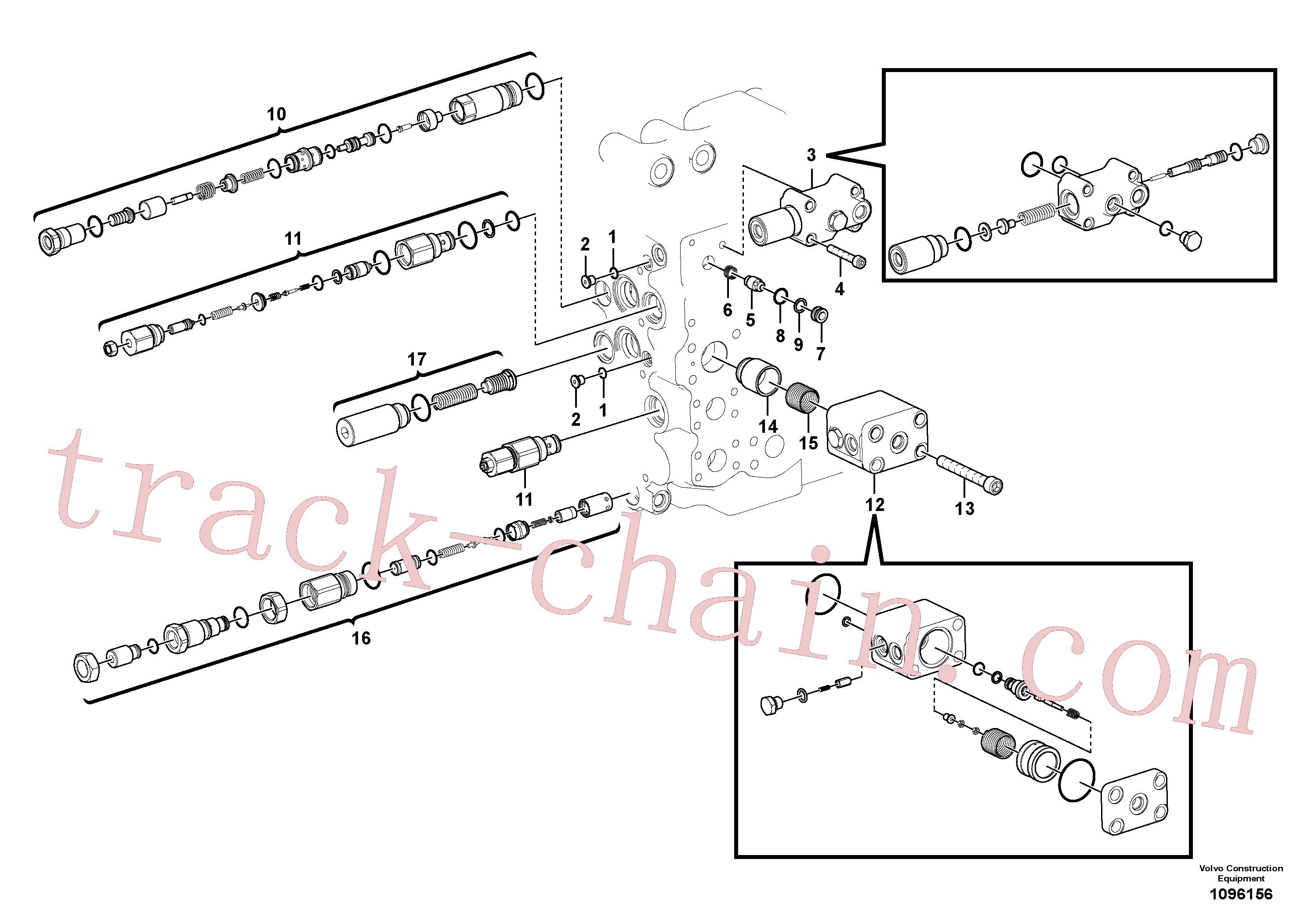 SA7273-11400 for Volvo Main control valve(1096156 assembly)