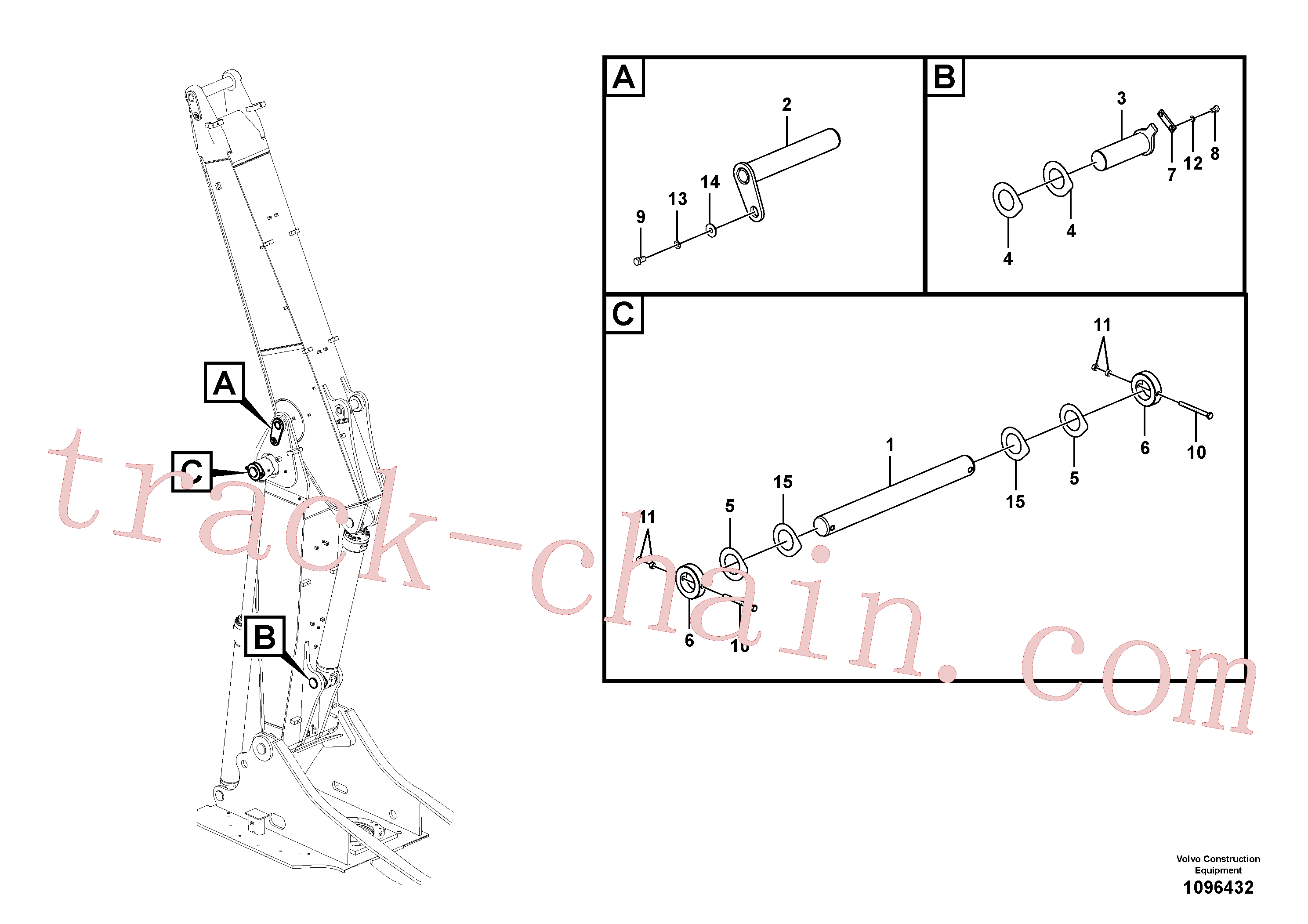 VOE14502194 for Volvo Links to boom, adjustable(1096432 assembly)