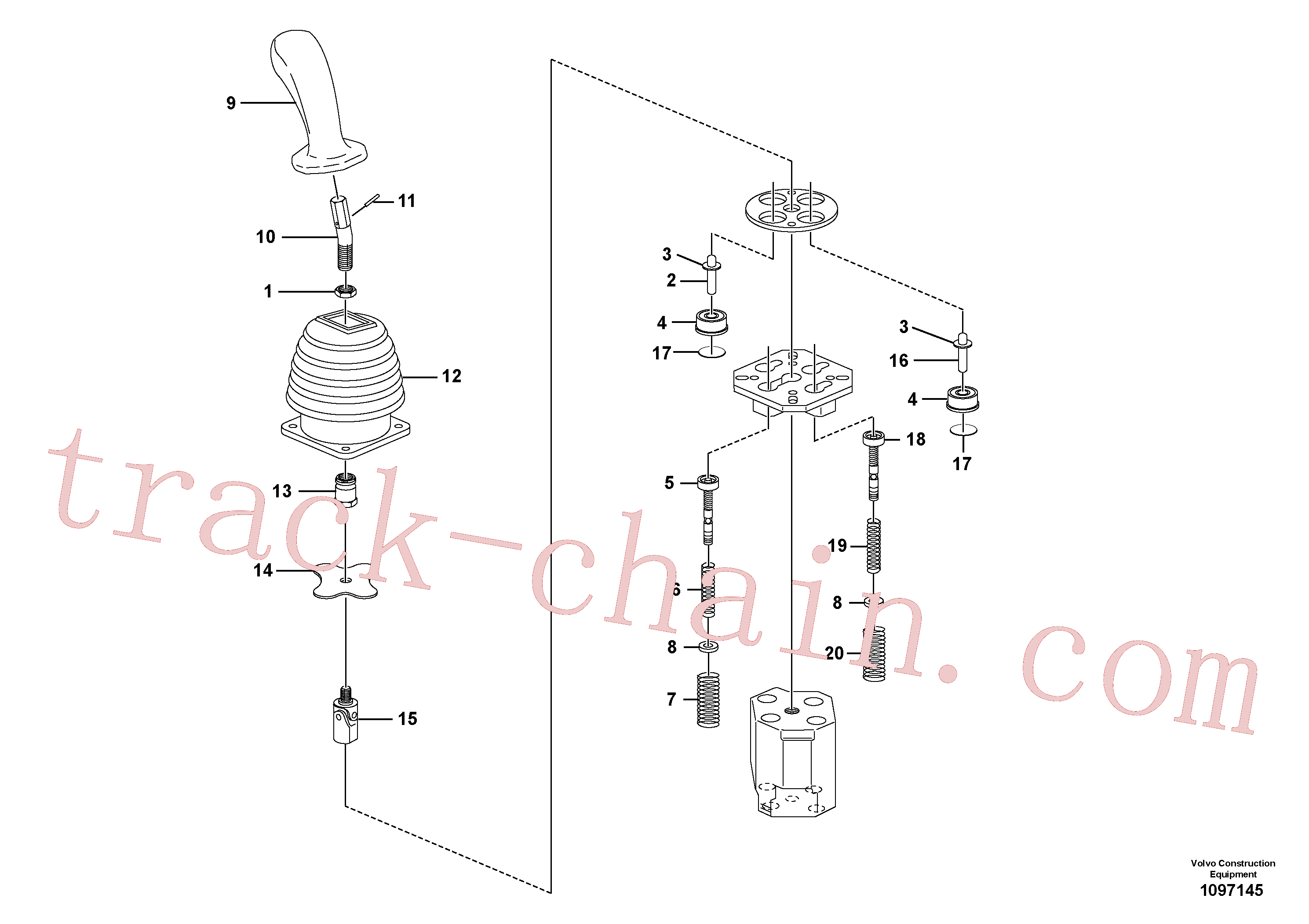 VOE14741726 for Volvo Control levers(1097145 assembly)