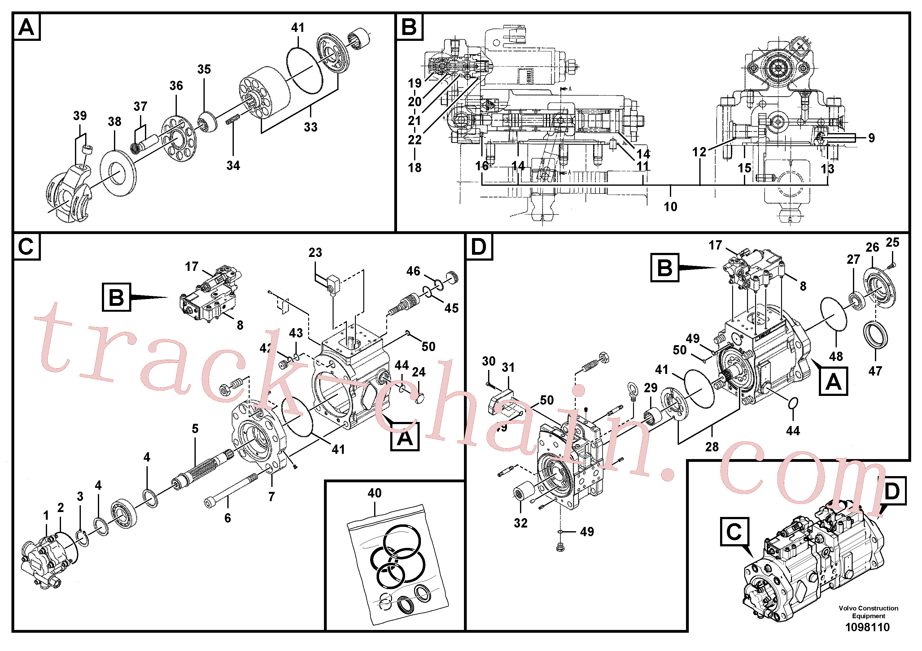 SA8230-26710 for Volvo Pump installation(1098110 assembly)