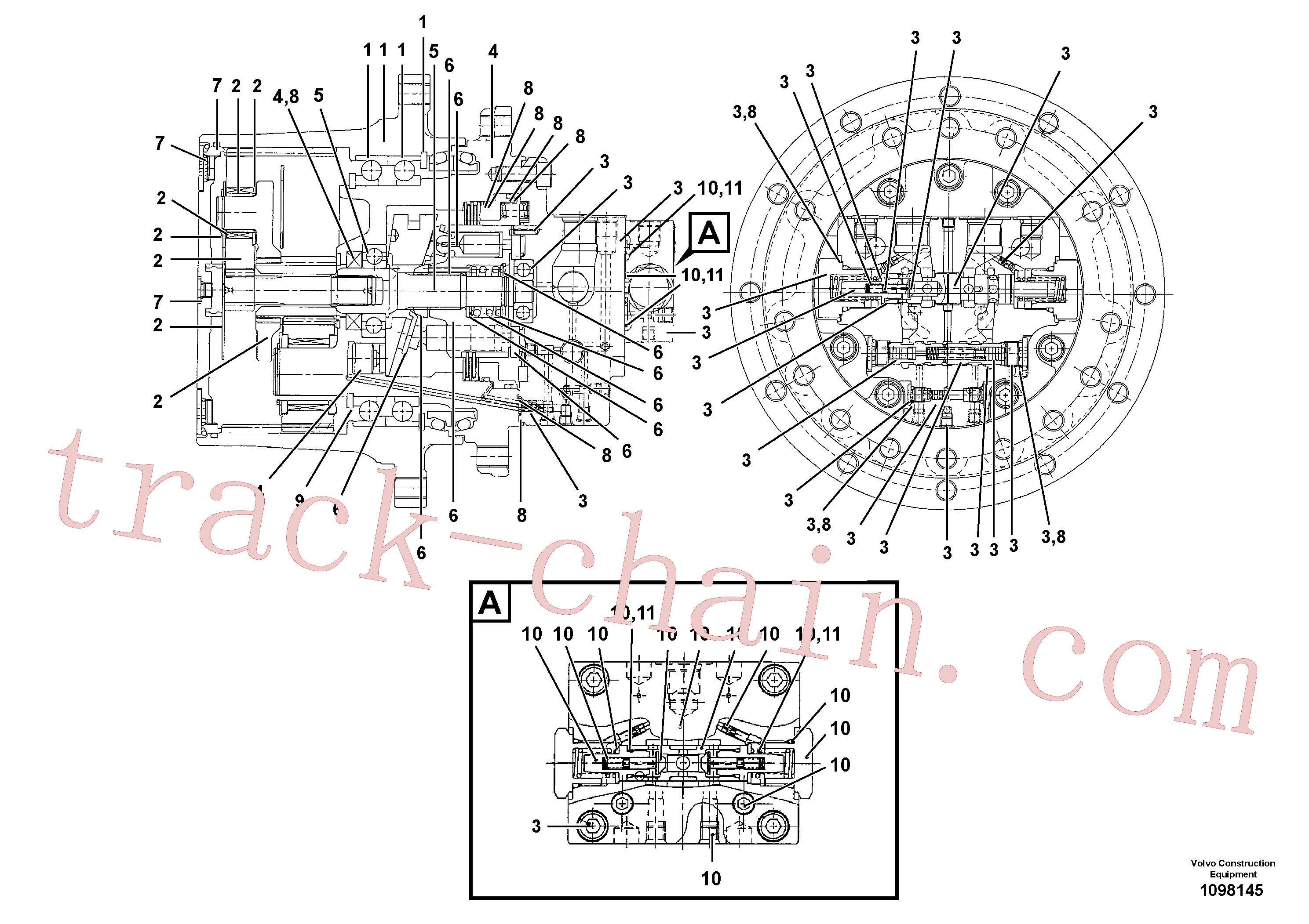 VOE14730731 for Volvo Travel motor(1098145 assembly)