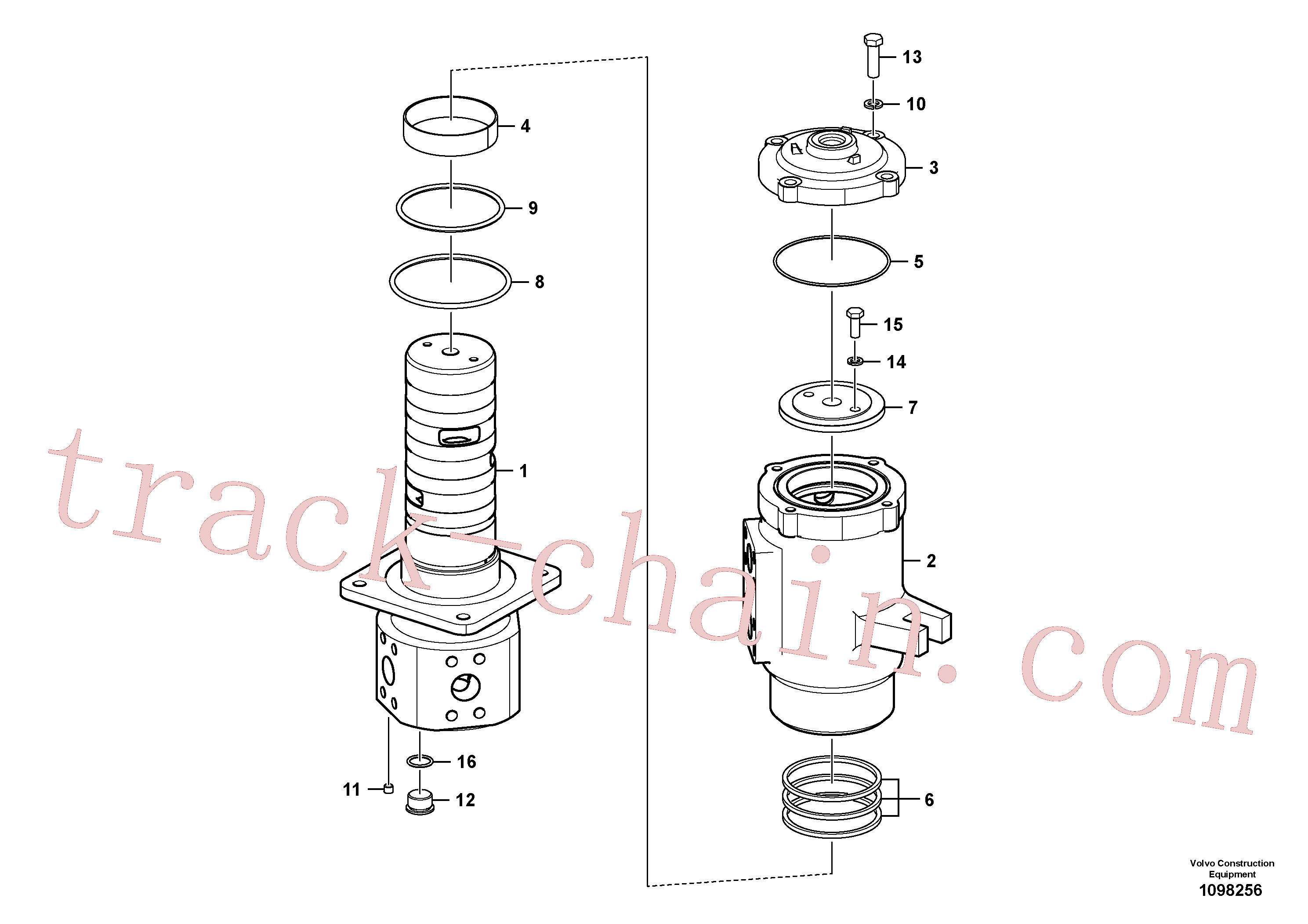 VOE14698821 for Volvo Turning joint(1098256 assembly)