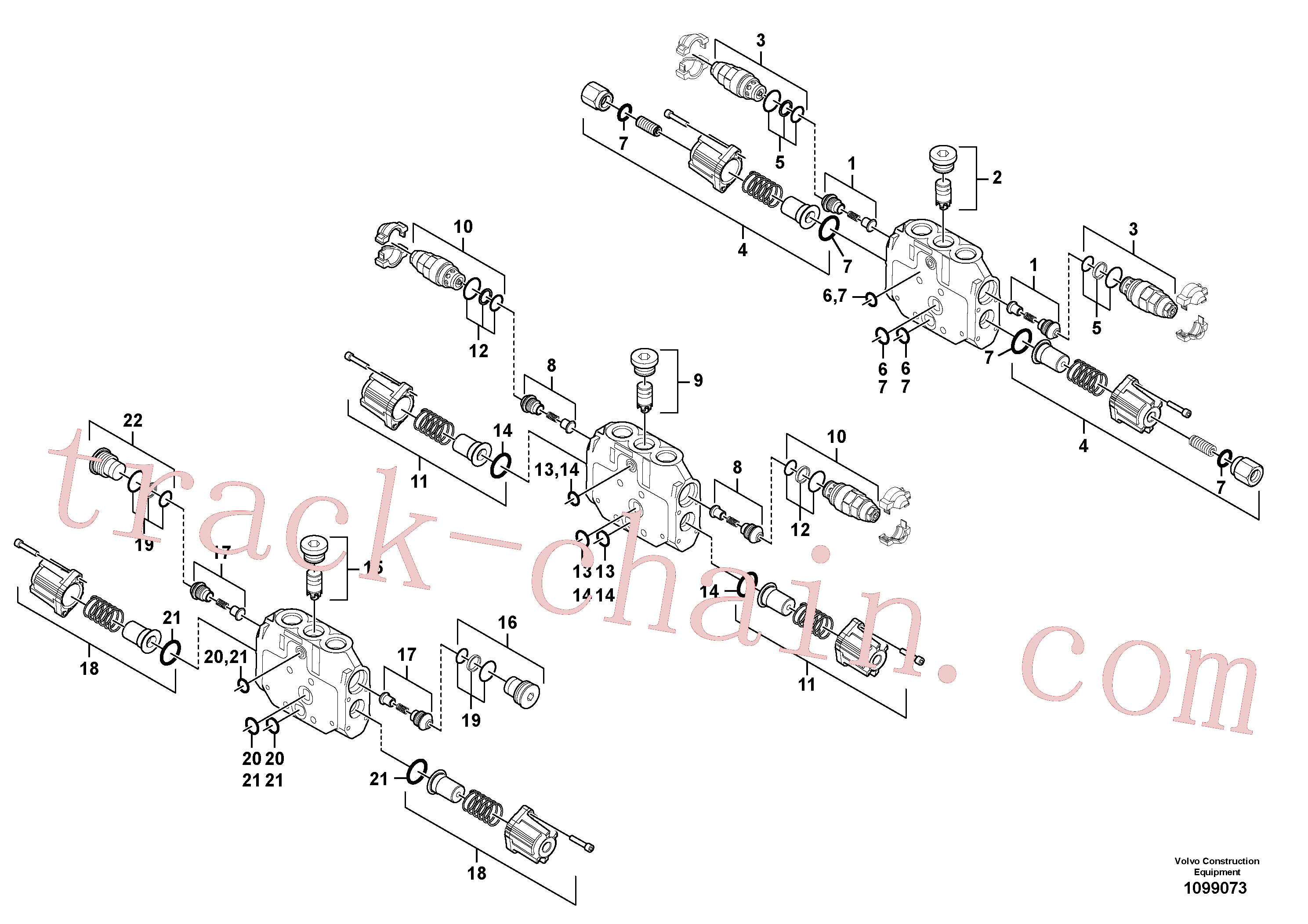 VOE17512392 for Volvo Valve section(1099073 assembly)