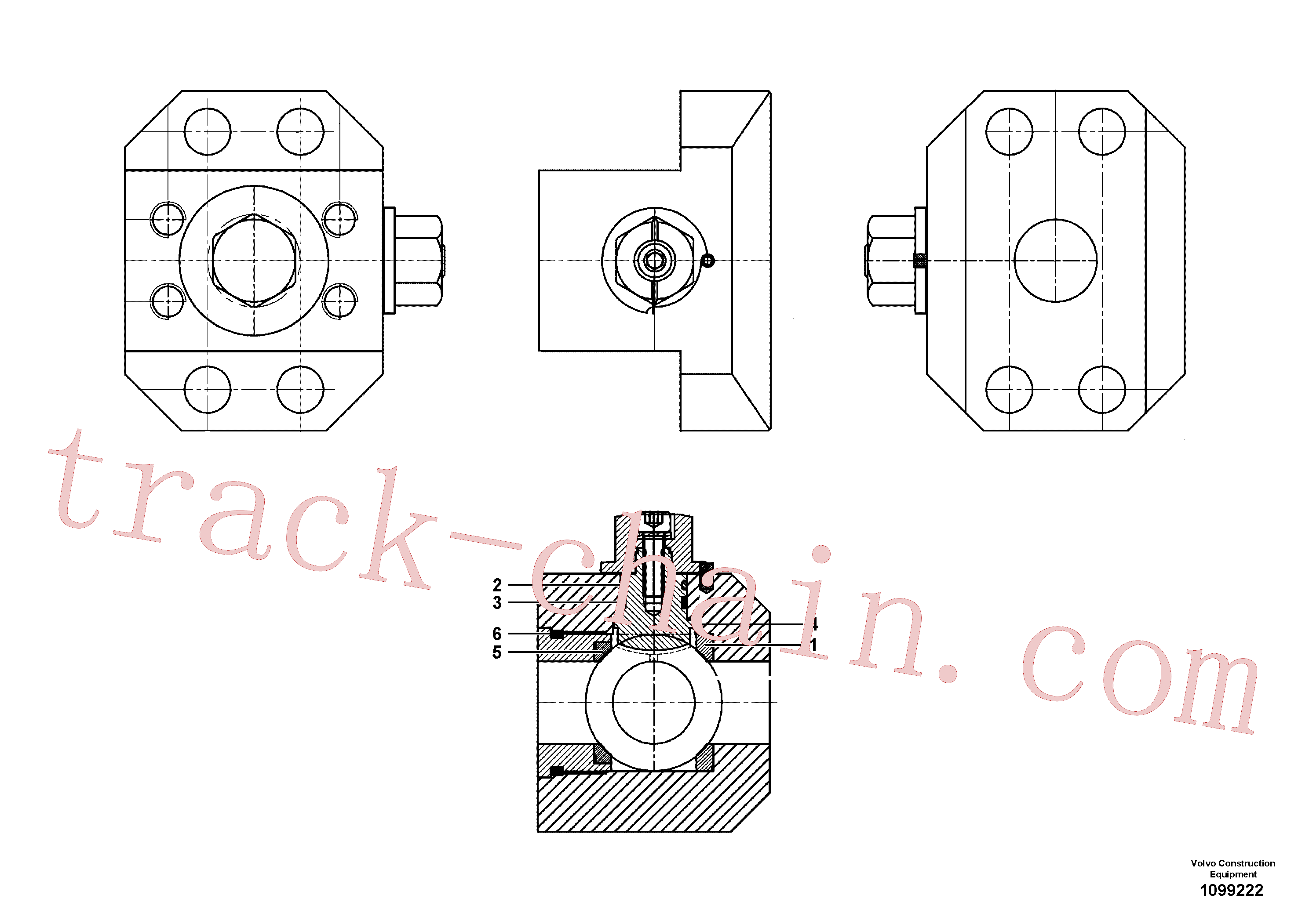 VOE14747176 for Volvo Working hydraulic, stop valve(1099222 assembly)