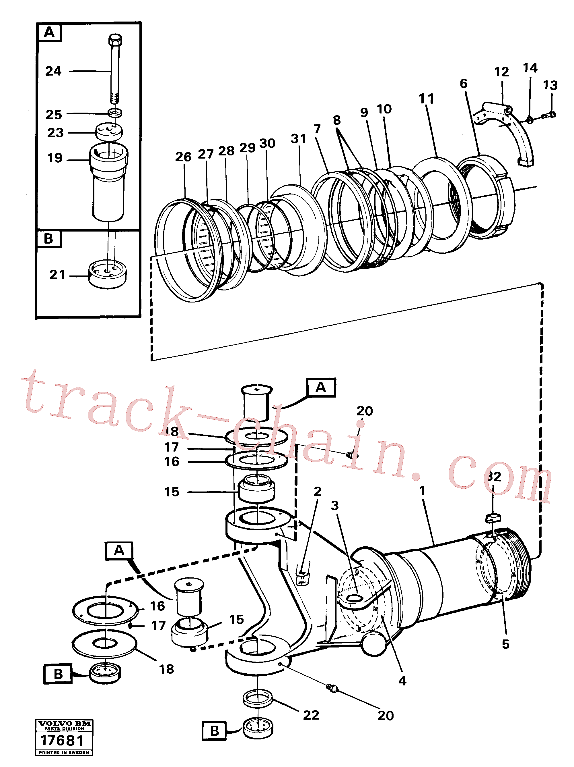 VOE6624649 for Volvo Hitch 6x6(17681 assembly)