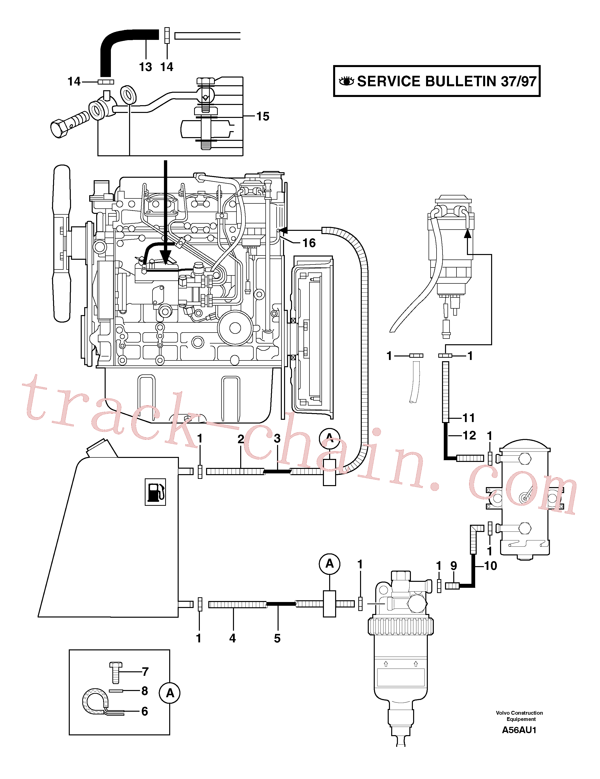 VOE11801991 for Volvo Fuel circuit(A56AU1 assembly)