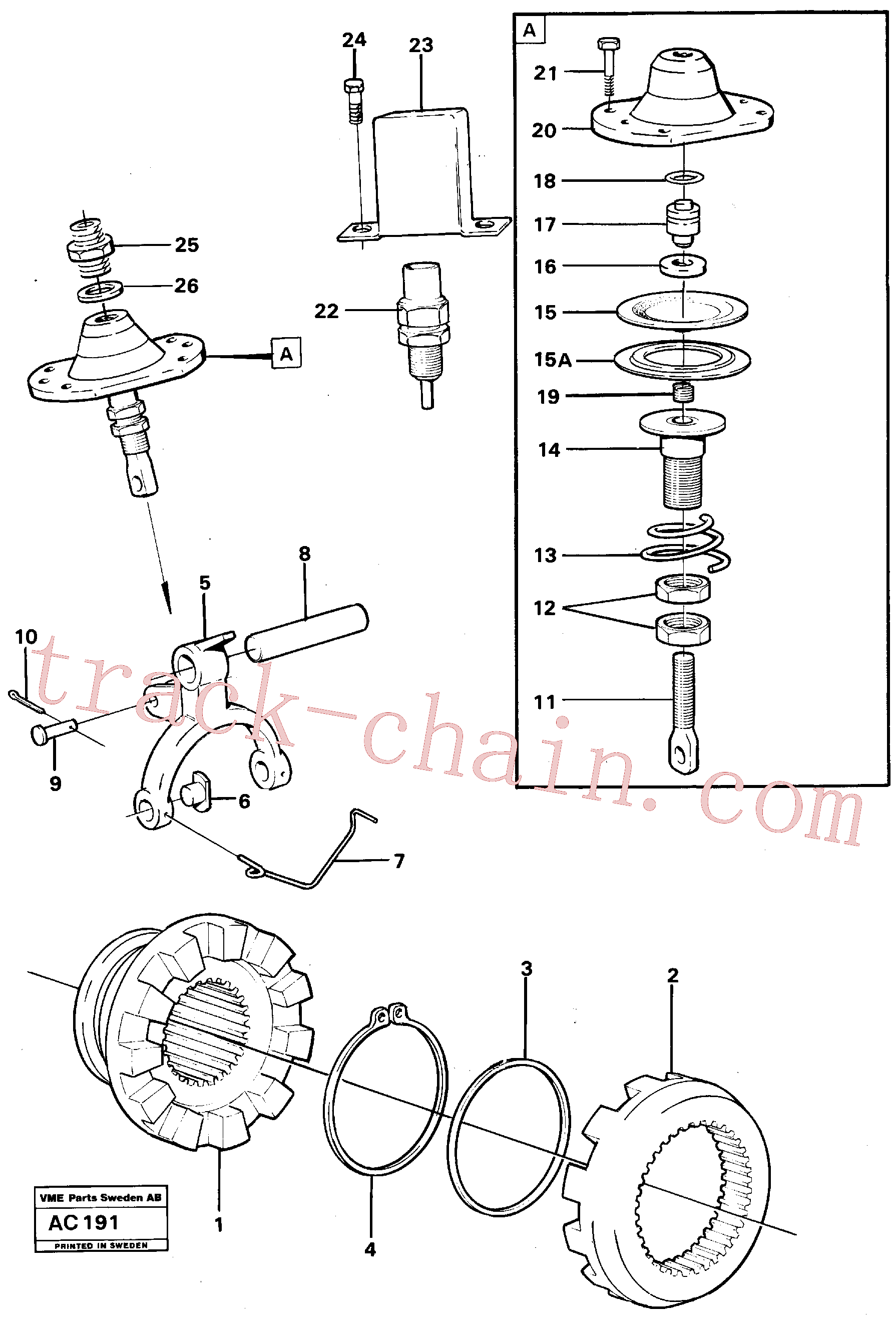 VOE11035445 for Volvo Differential lock(AC191 assembly)