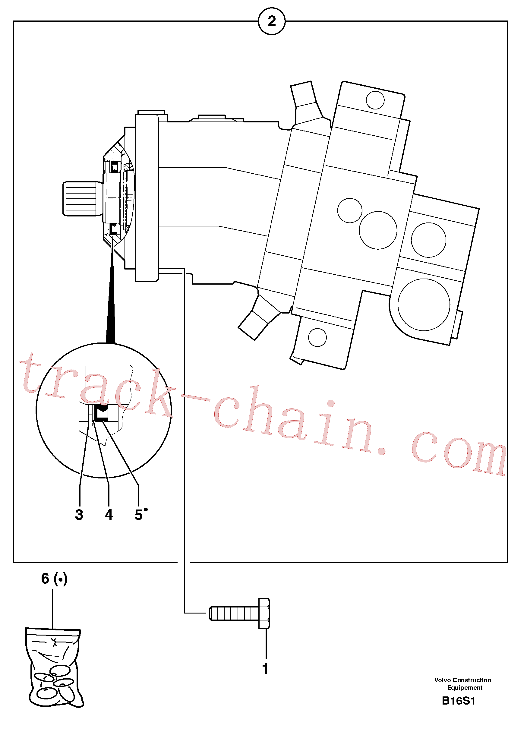 VOE11706932 for Volvo Hydraulic motor : travelling(B16S1 assembly)