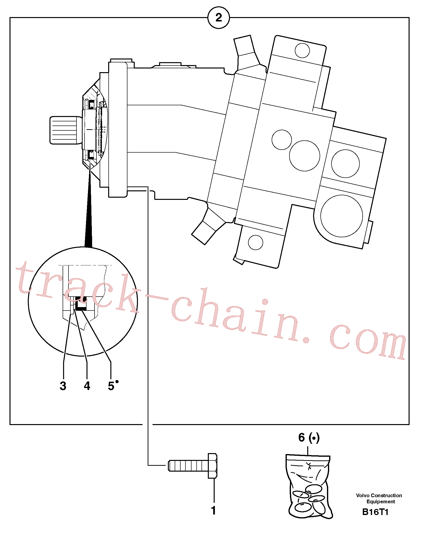 VOE11706932 for Volvo Hydraulic motor : travelling(B16T1 assembly)