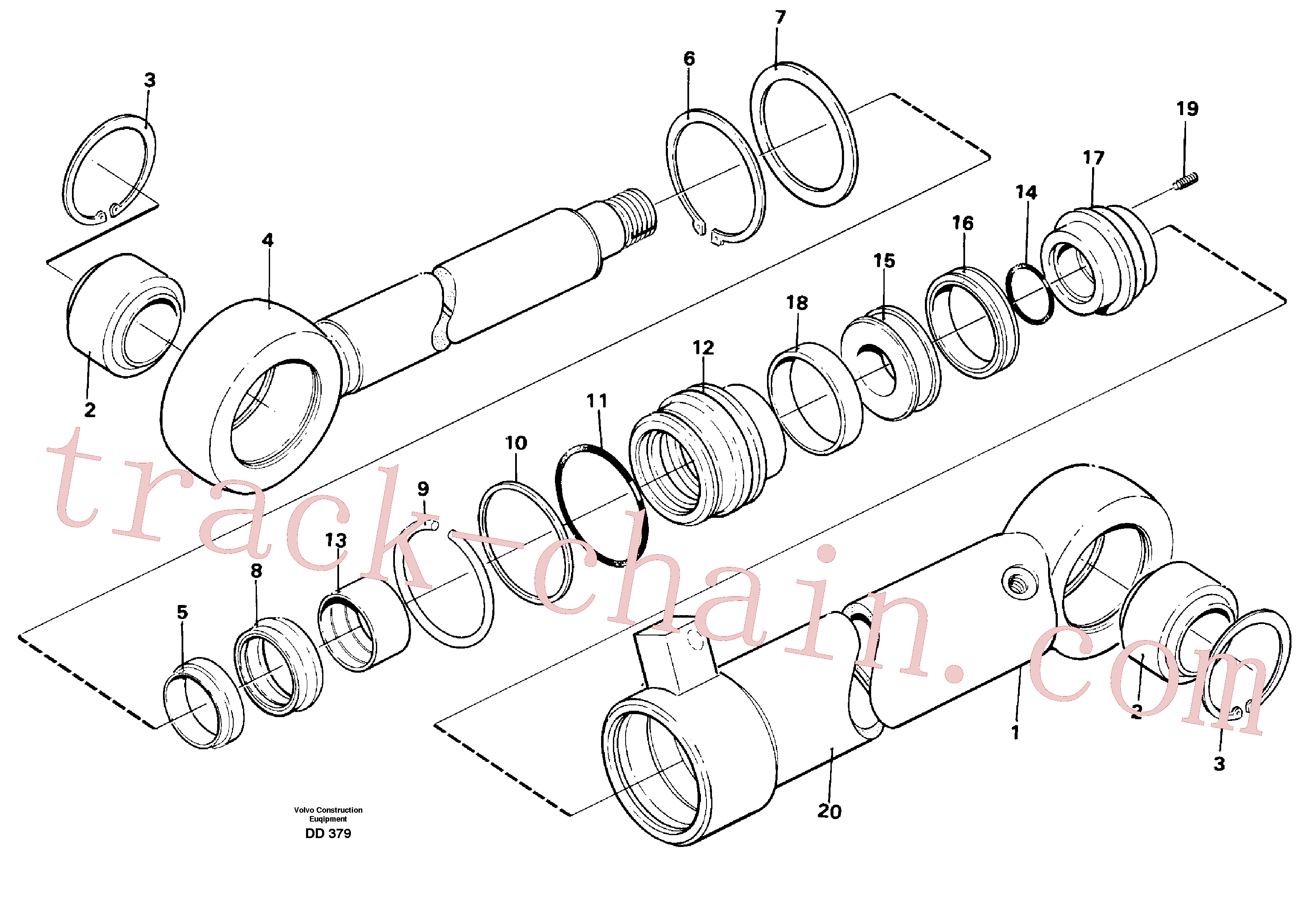 VOE14213404 for Volvo Hydraulic cylinder(DD379 assembly)