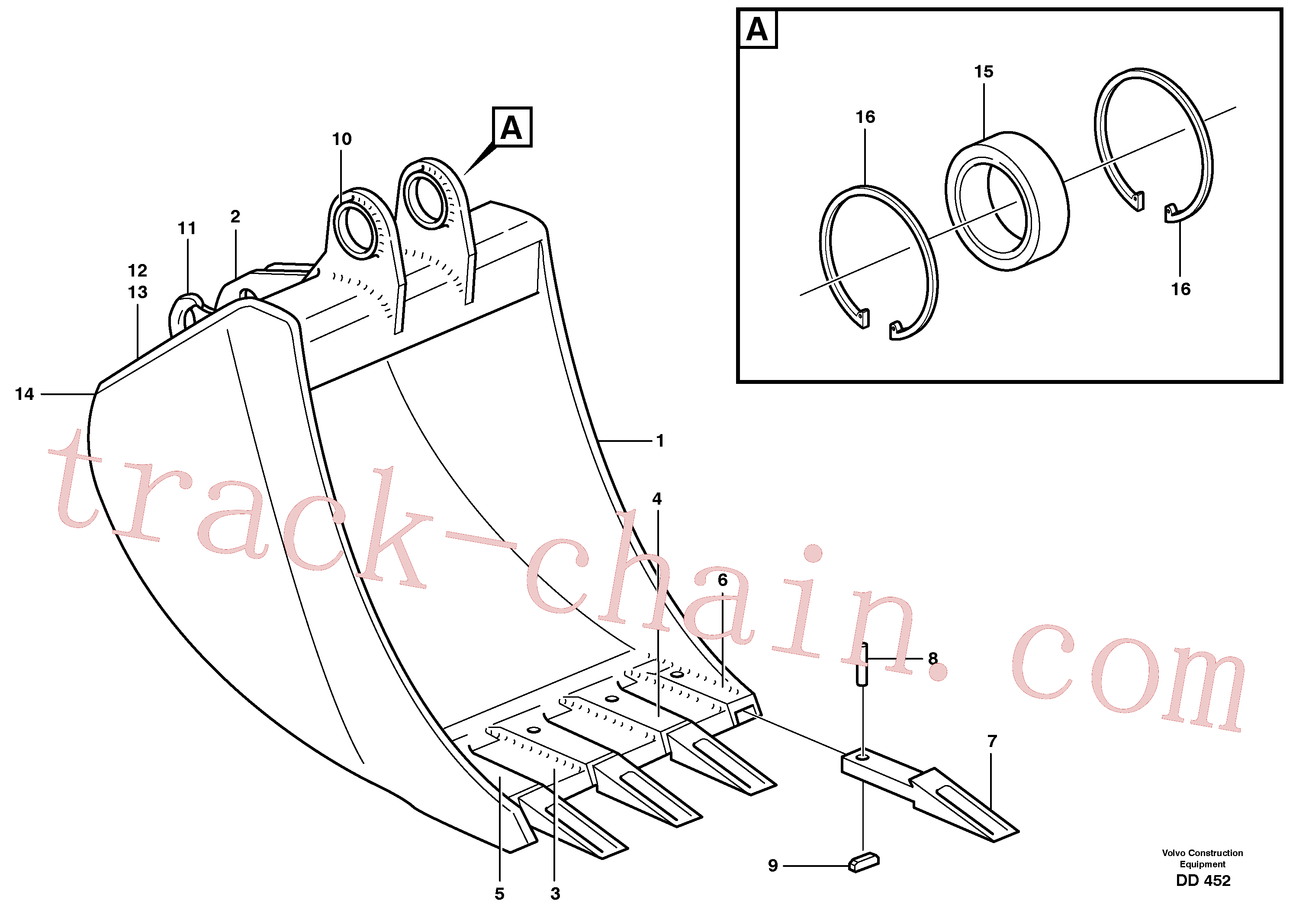 VOE14088044 for Volvo Buckets, direct fitting(DD452 assembly)