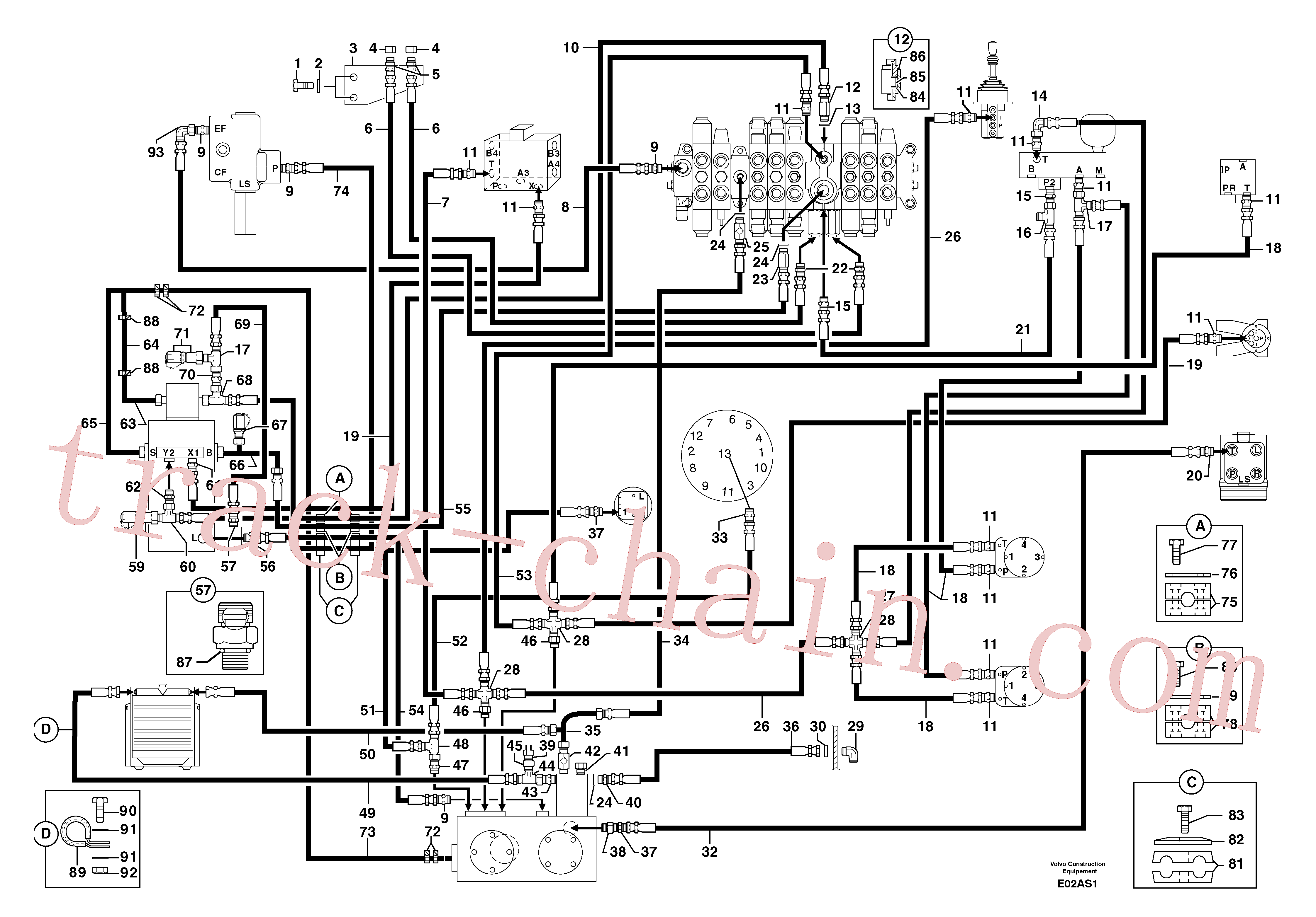 PJ4750195 for Volvo Attachments supply and return circuit(E02AS1 assembly)