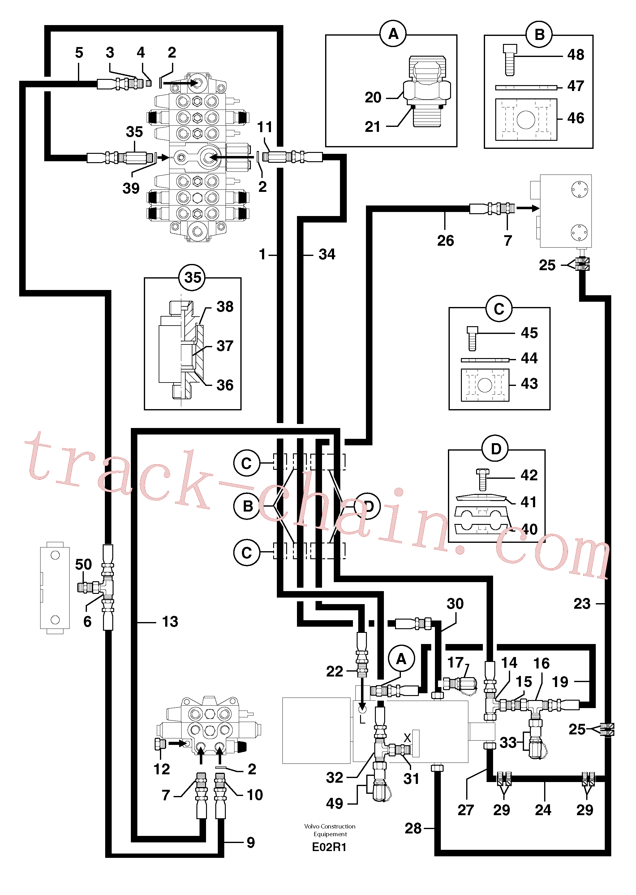 PJ4750195 Union for Volvo Excavator Parts