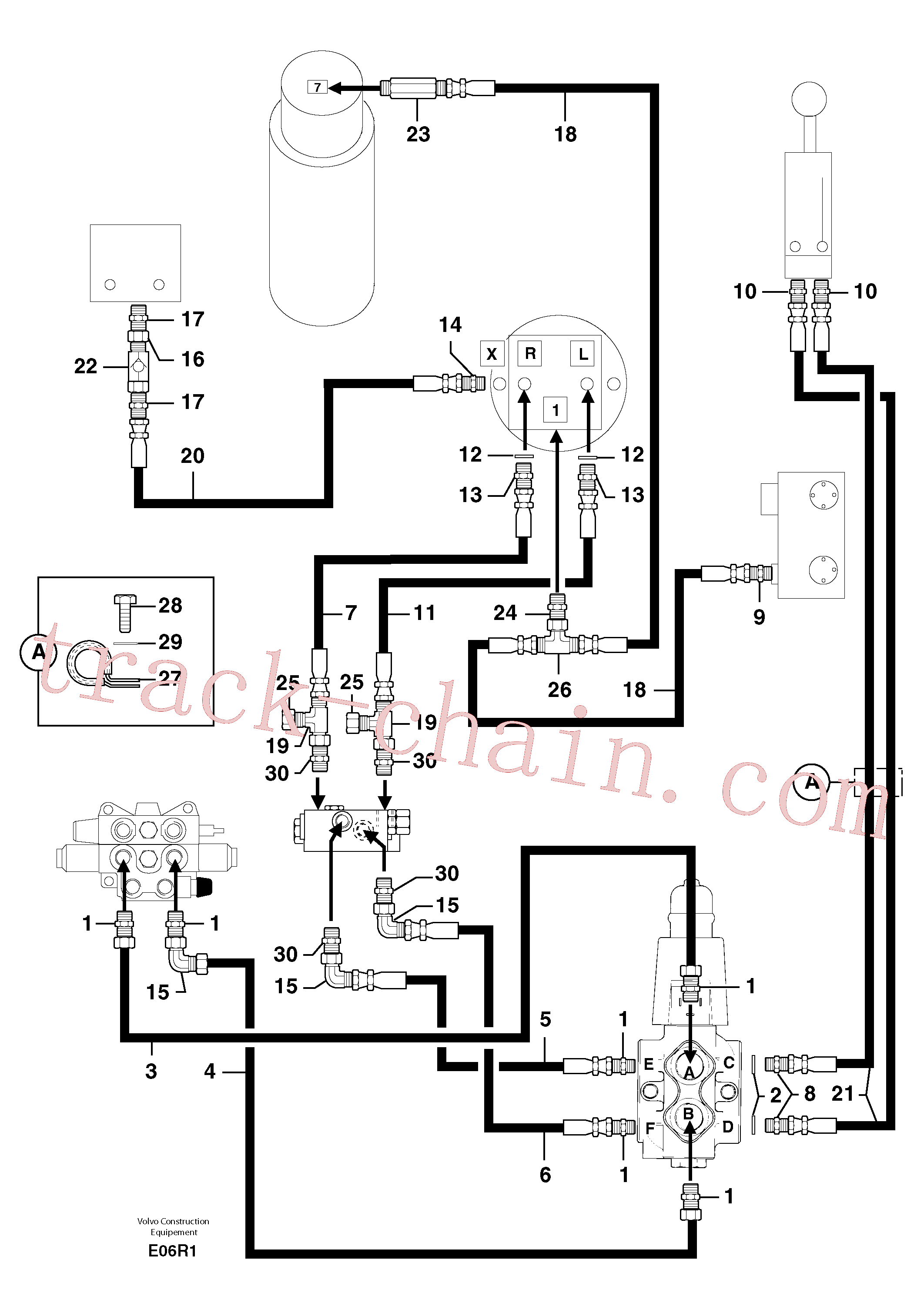 China Made PJ4770038 Restricting valve parts for Volvo Excavator