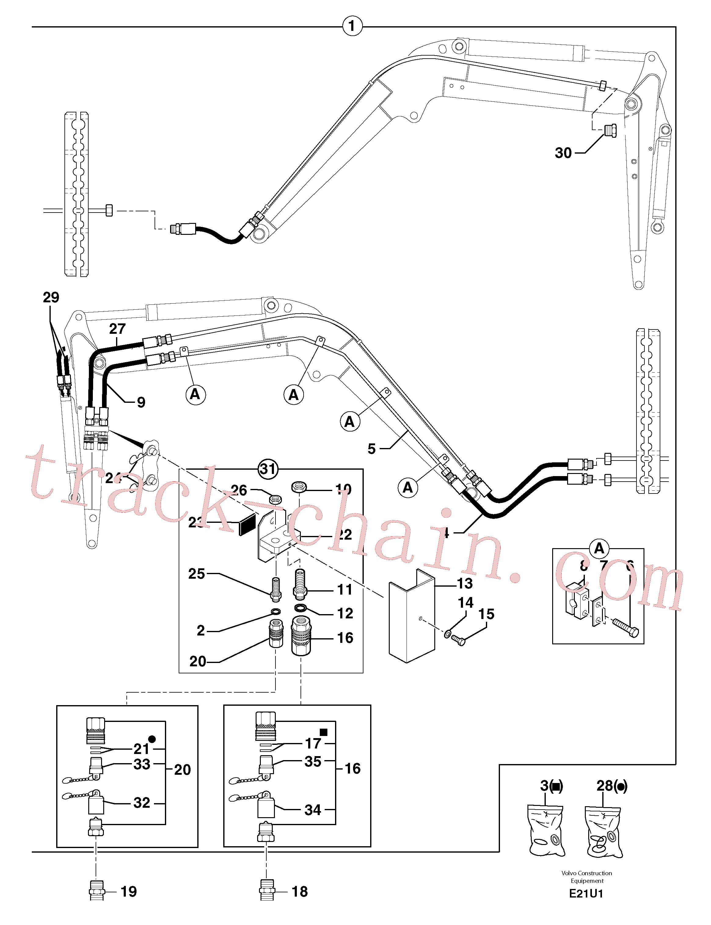 PJ5910586 for Volvo Hydraulic circuit ( accessories - 90 l/min )(E21U1 assembly)