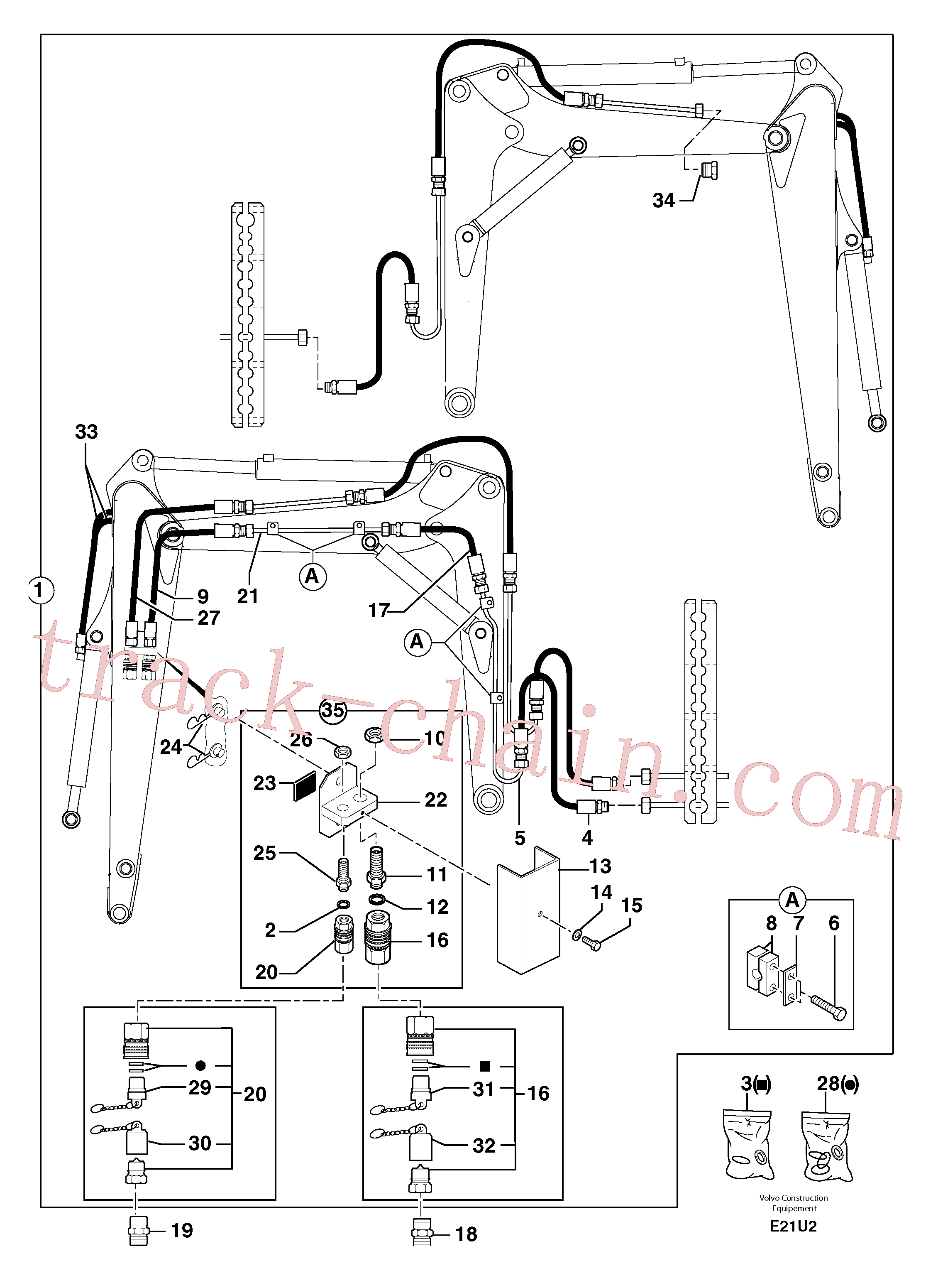 PJ6833034 for Volvo Hydraulic circuit ( accessories - 90 l/min )(E21U2 assembly)