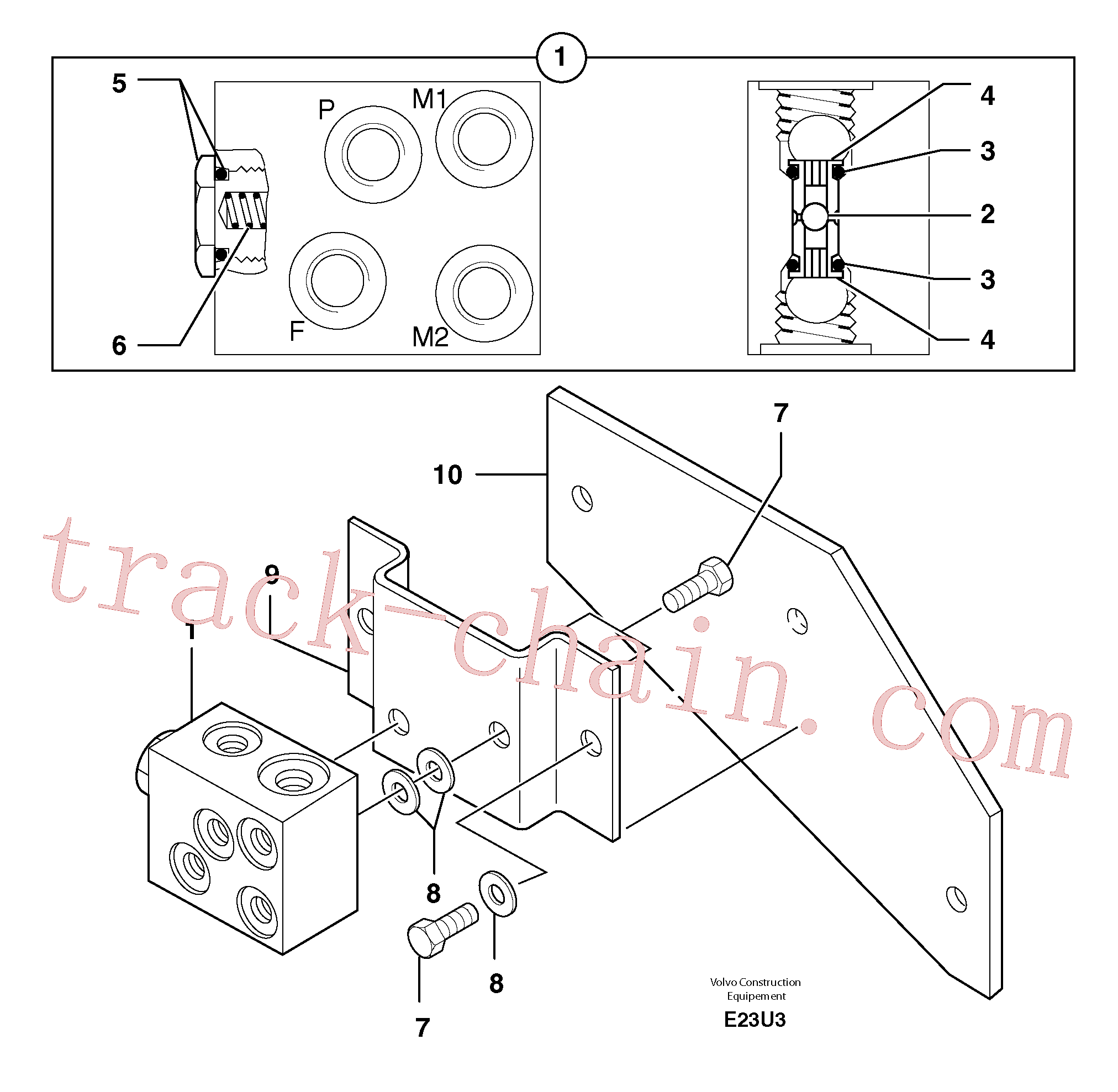 China Made PJ6090074 Hydraulic block parts for Volvo Excavator